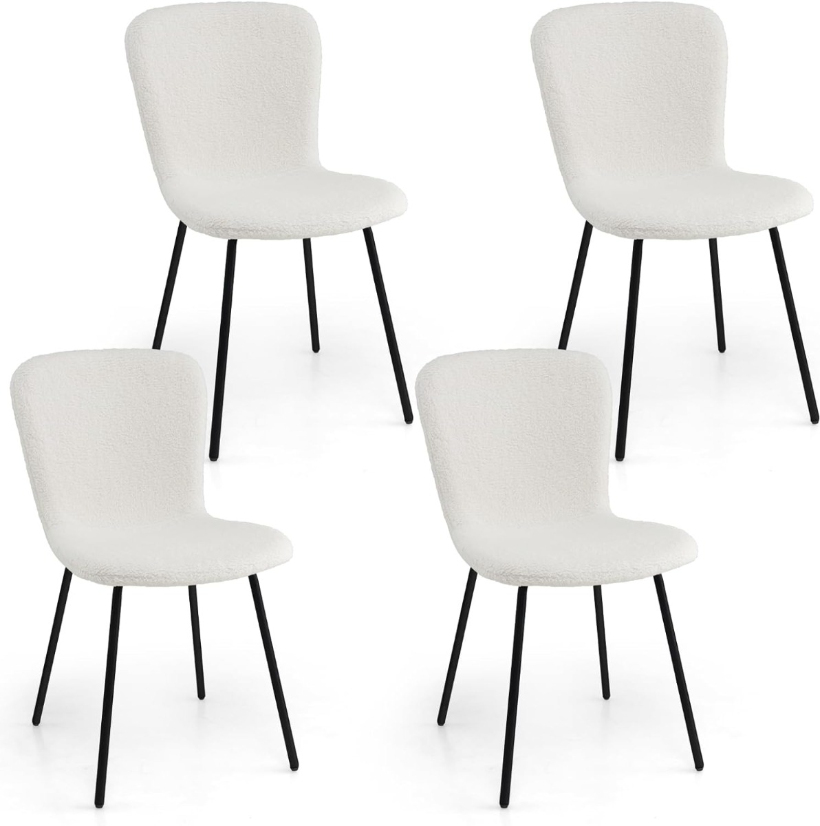 4 söögitoa tooli komplekt polsterdatud seljatoega köögitoolid 47 x 58 x 86 cm beež