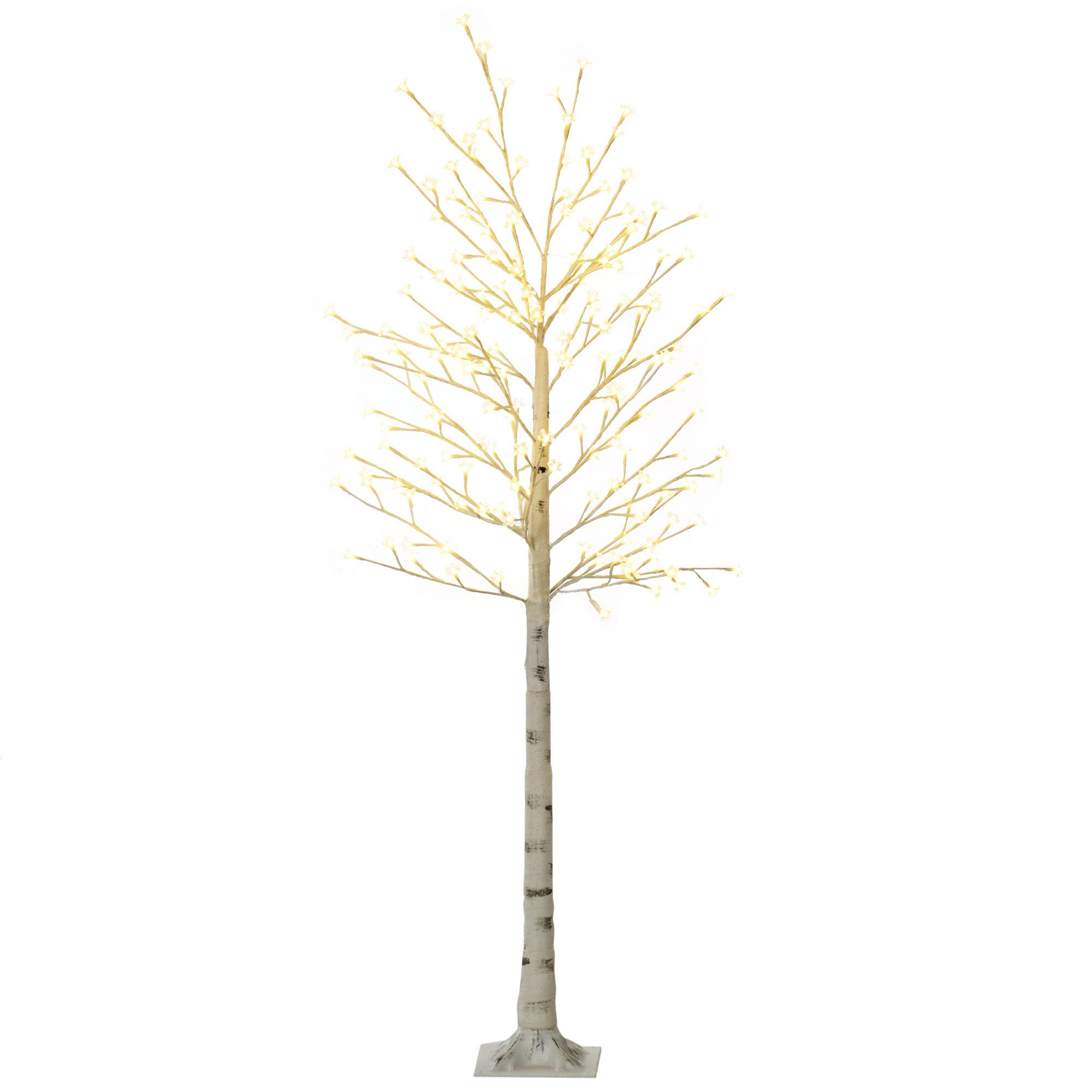 Kunstpuu, kunstkask, 180 LED-iga, 3 heledusastet, soe valge, realistlik koor, 21,5 x 21,5 x 180 cm