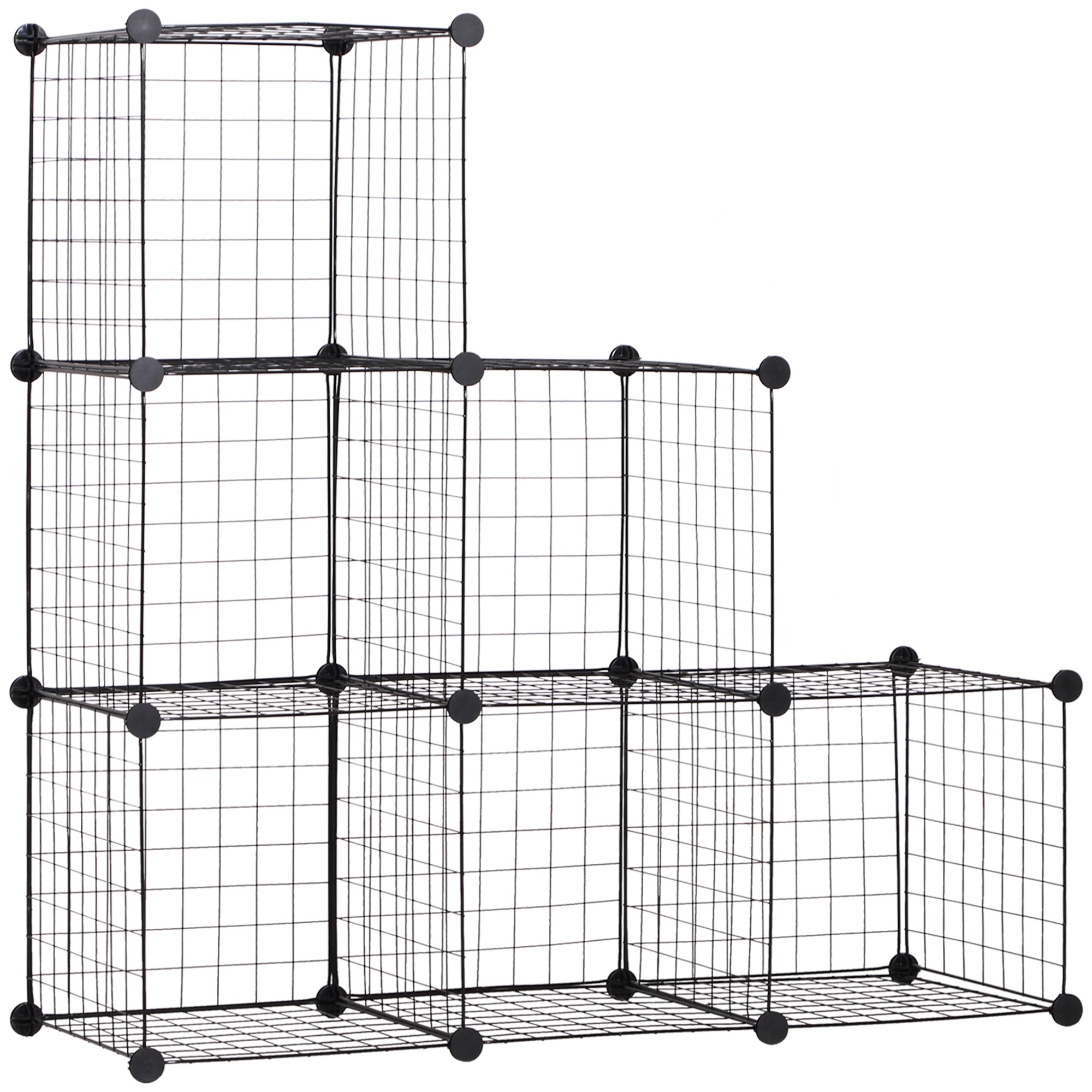 Metallist kuubikriiul, reguleeritav kuubikapp riiete, raamatute, mänguasjade jaoks, painduv, 109P x 37L x 109K cm, must
