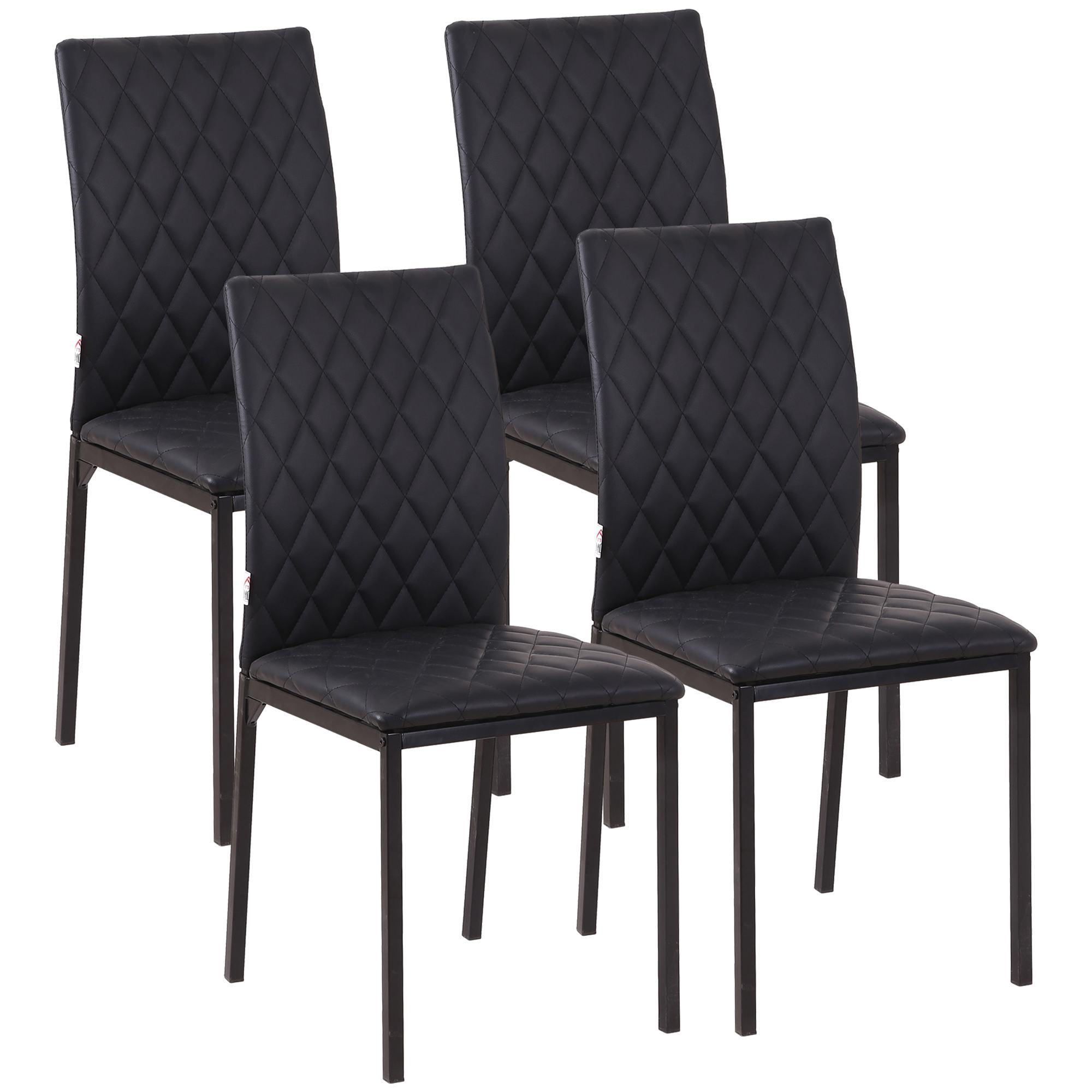 HOCMOM söögitoolid kööki ja söögituppa, 4 tk, 41 × 50 × 91 cm, must