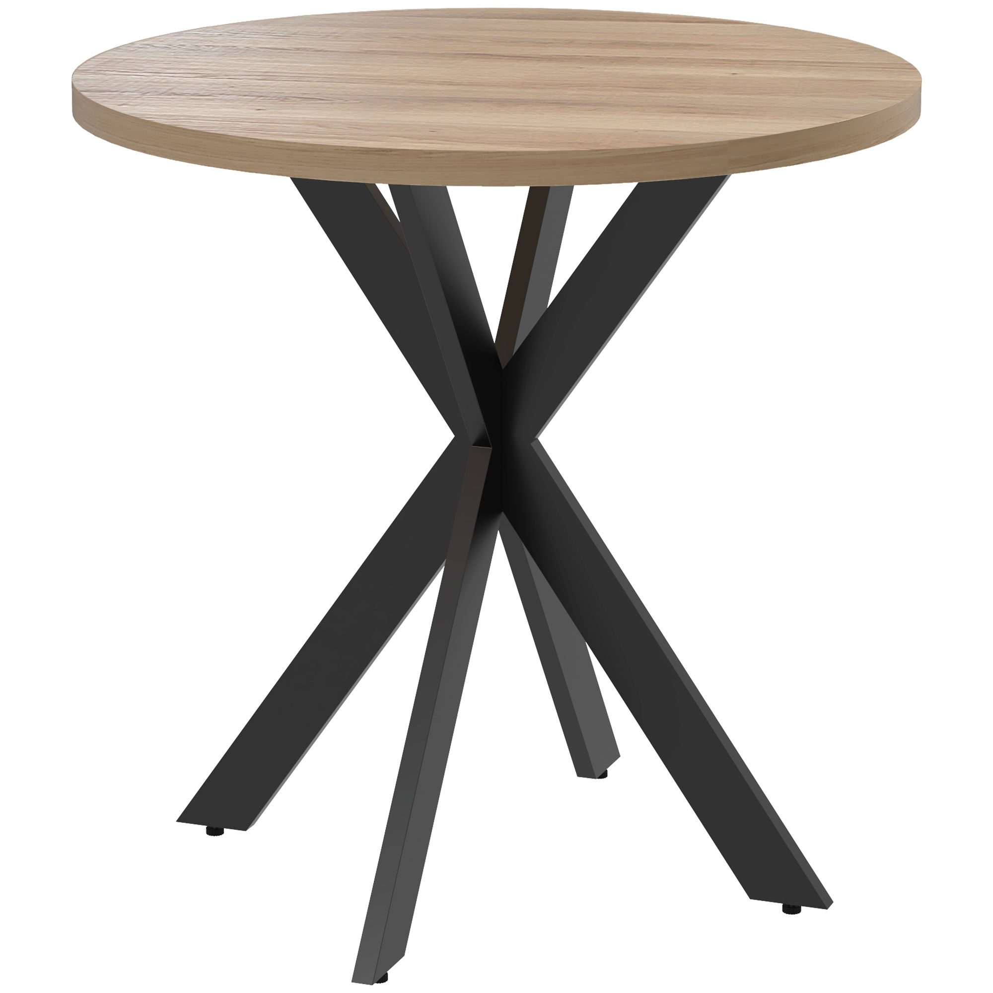 Söögilaud 75 x 75 cm ümmargune köögilaud 2-4 inimesele moodne söögilaud ämblikujalgaga pruun