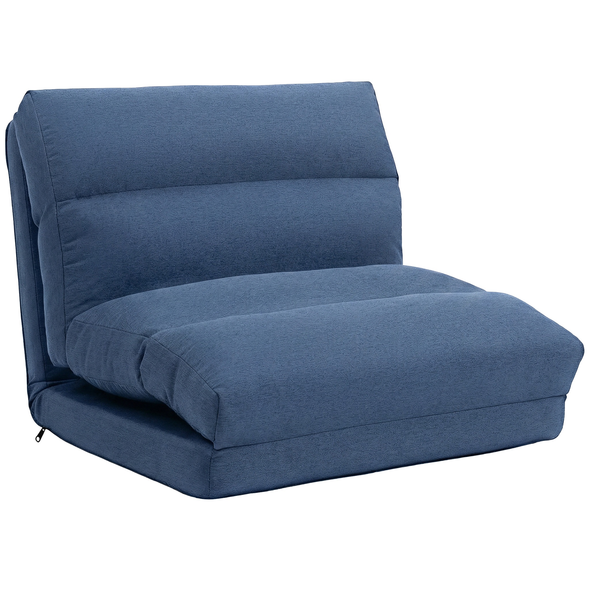 Voodifunktsiooniga kotttool, lamava seljatoega, kokkupandav, kuni 120 kg, 70 x 72 x 56 cm, tumesinine