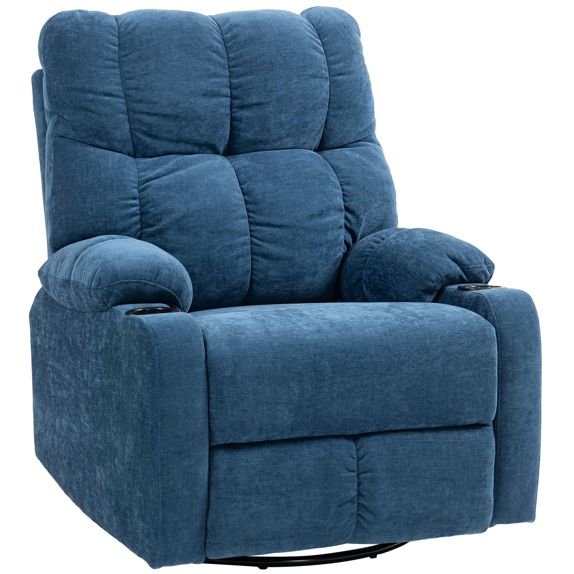 Lamav tugitool jalatoega, pöördtool, kuni 150 kg, terasraam, 88x96x108cm, tumesinine