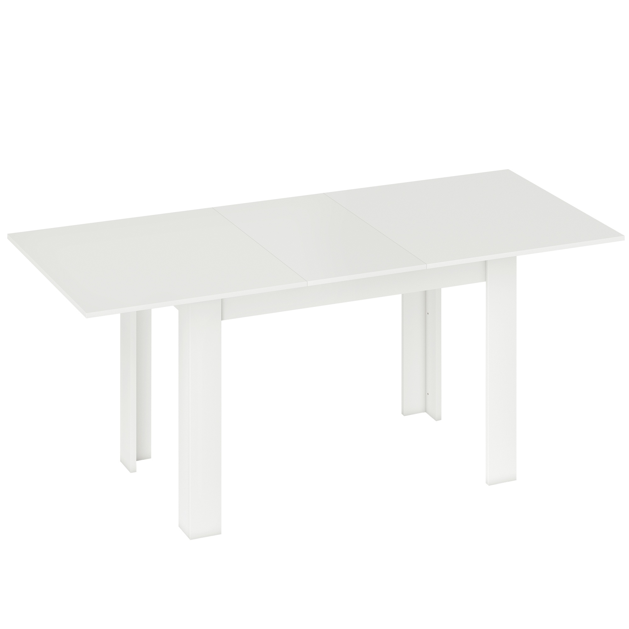 Pikendatav söögilaud, 140/180 x 80 cm, köögilaud 6-8 inimesele, kööki, söögituppa, valge