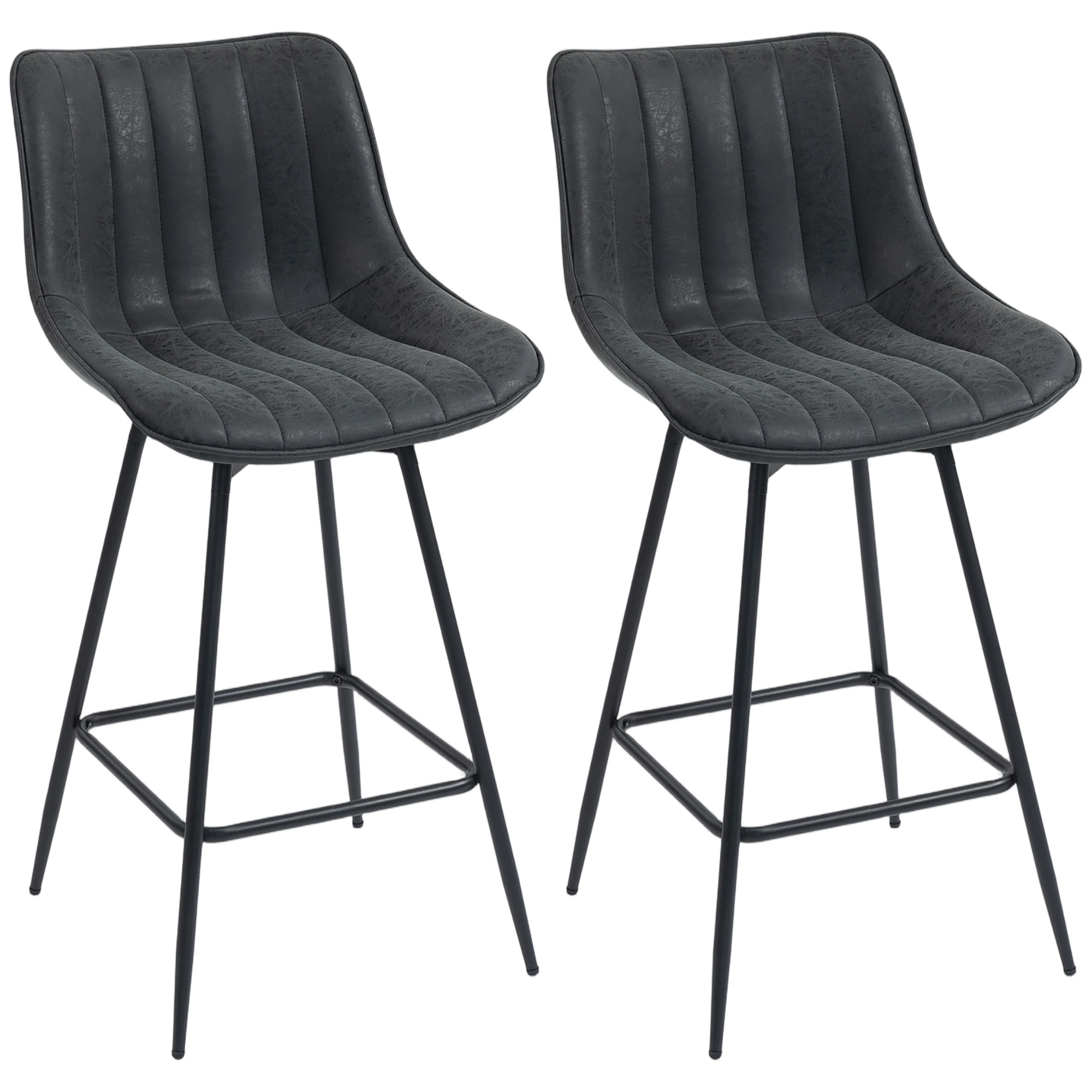Baaritoolide komplekt (2 tk), 68 cm, pöörlevad baaritoolid seljatoega, köögisaarele, söögituppa, must