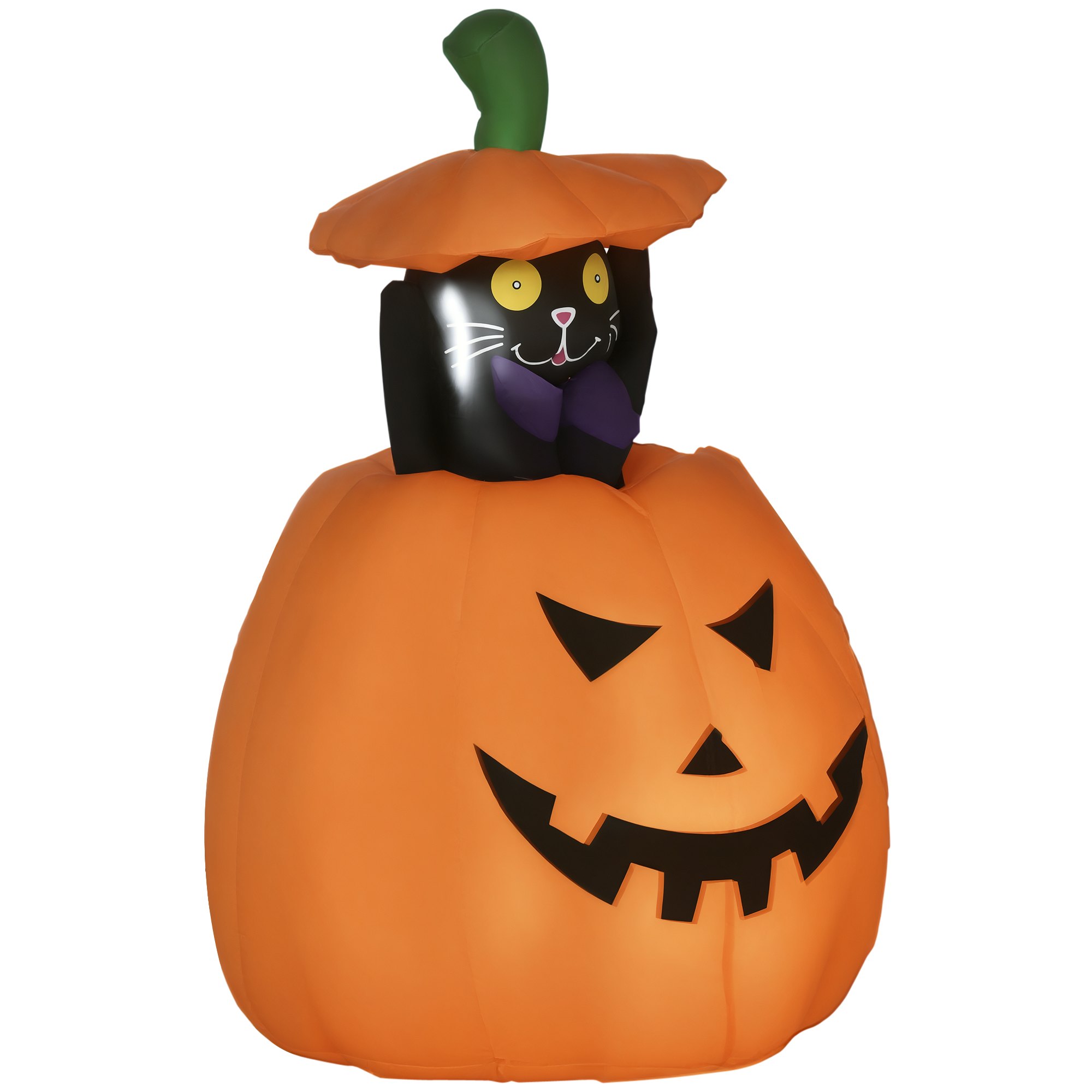 Isetäituv Halloweeni kõrvits LED-valgustusega õue, 76 x 64 x 115 cm