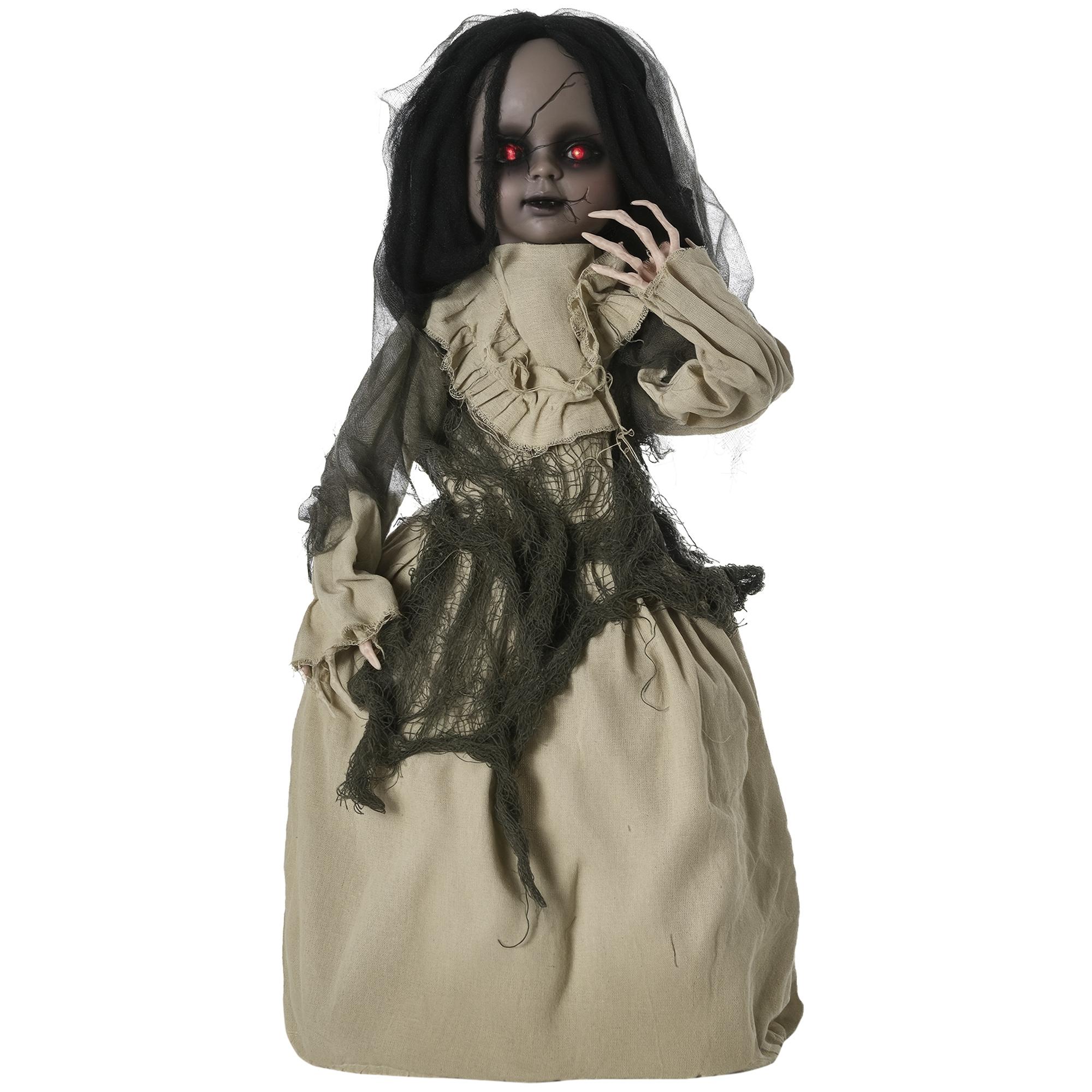Halloweeni kaunistuseks mõeldud kummitusnukk eriefektide ja helifunktsiooniga 80 cm x 23 cm x 83 cm