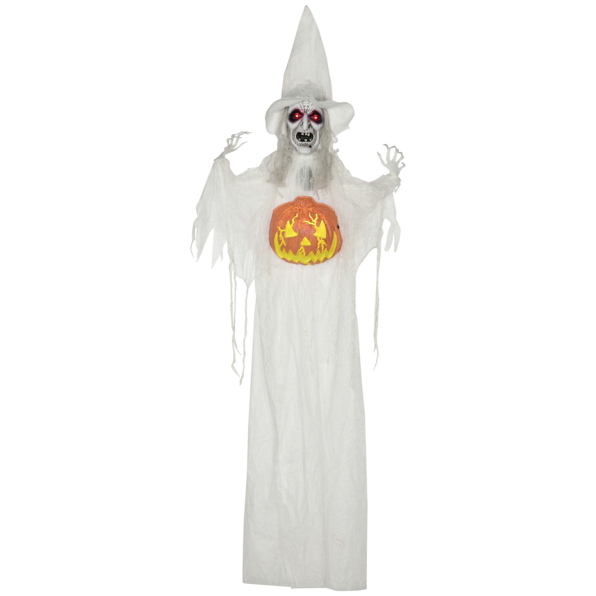Halloweeni kummitus, Halloweeni kaunistus, helifunktsioon, liikumisandur ja LED-tuled, 60 cm x 18 cm x 183 cm