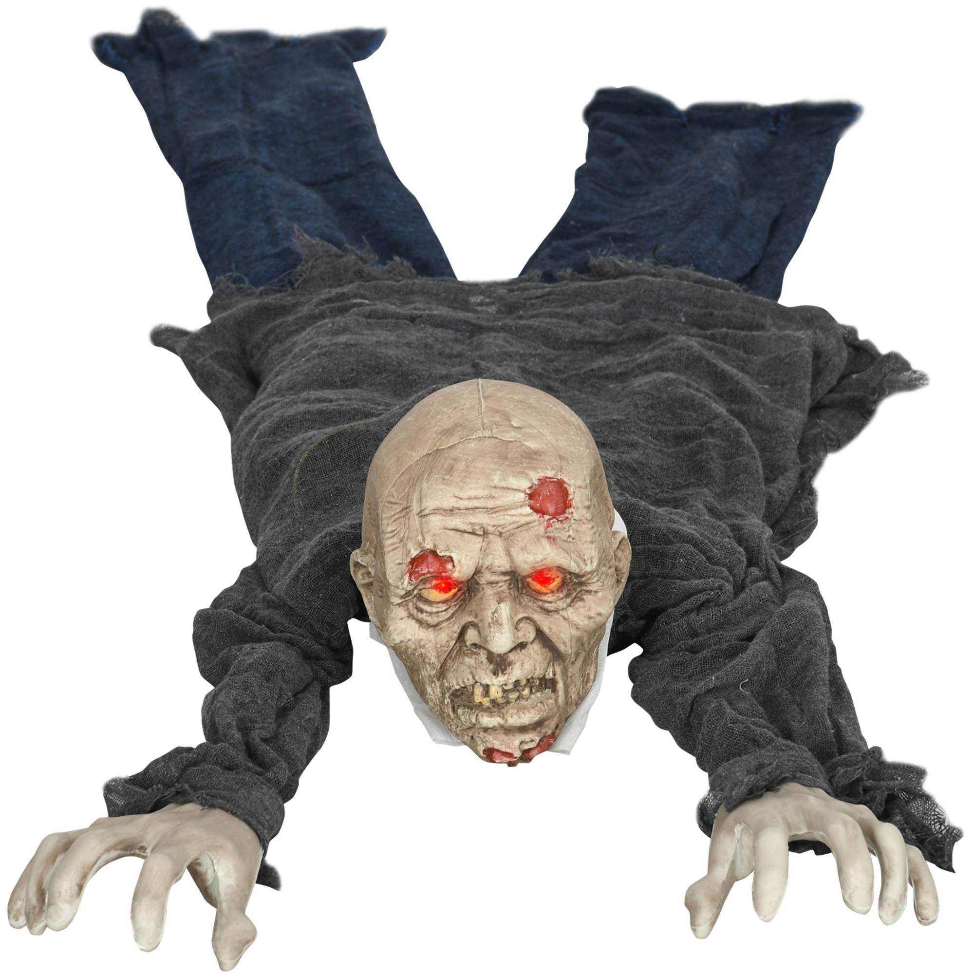 Halloweeni kaunistus zombist, LED-silmad, ulgumine ja roomamine, heli- ja liikumisandur, patareidega töötav, 159 cm