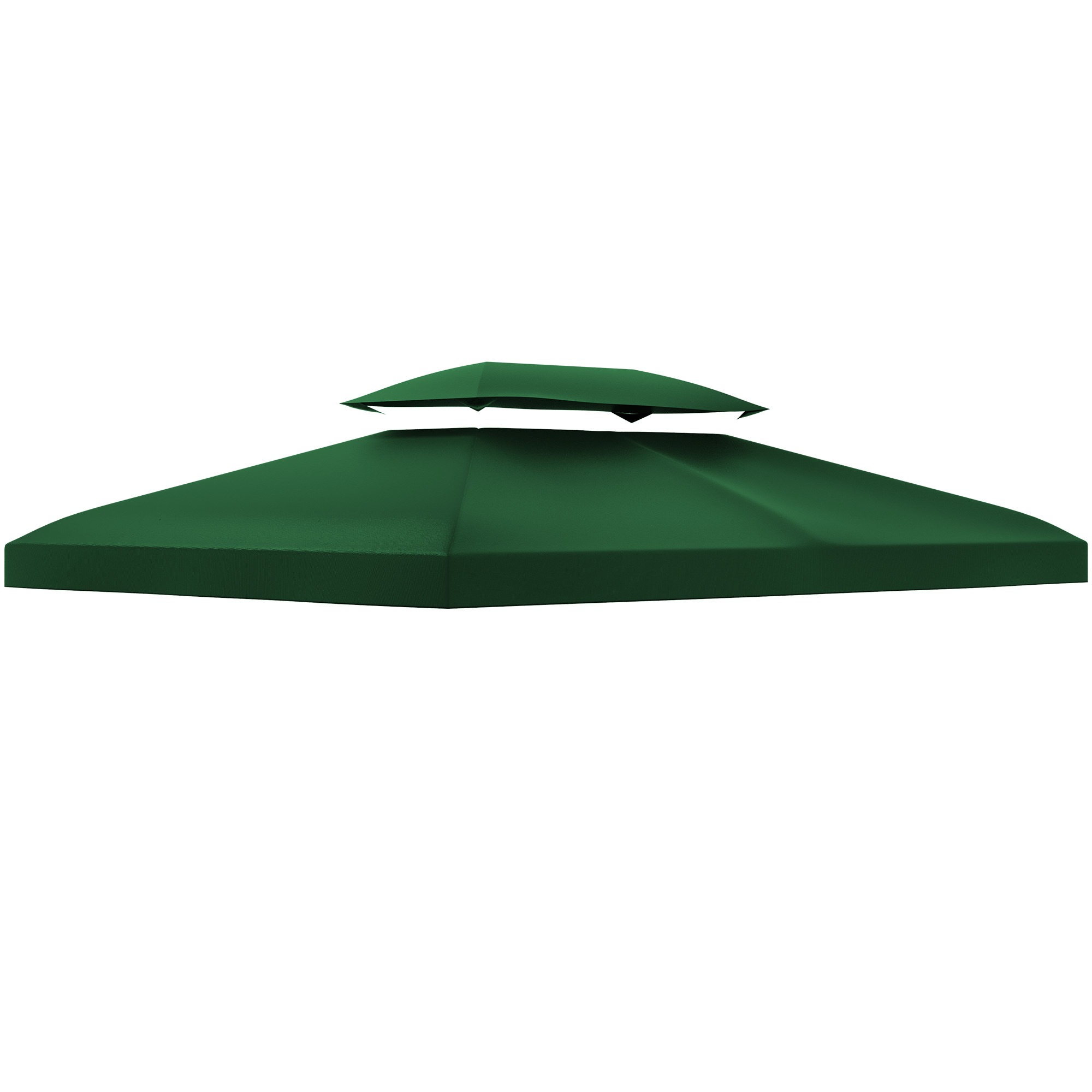 Vetthülgav kahekordne asenduskatus 3 × 4 m metallpaviljonile, polüester 180 g/m², roheline
