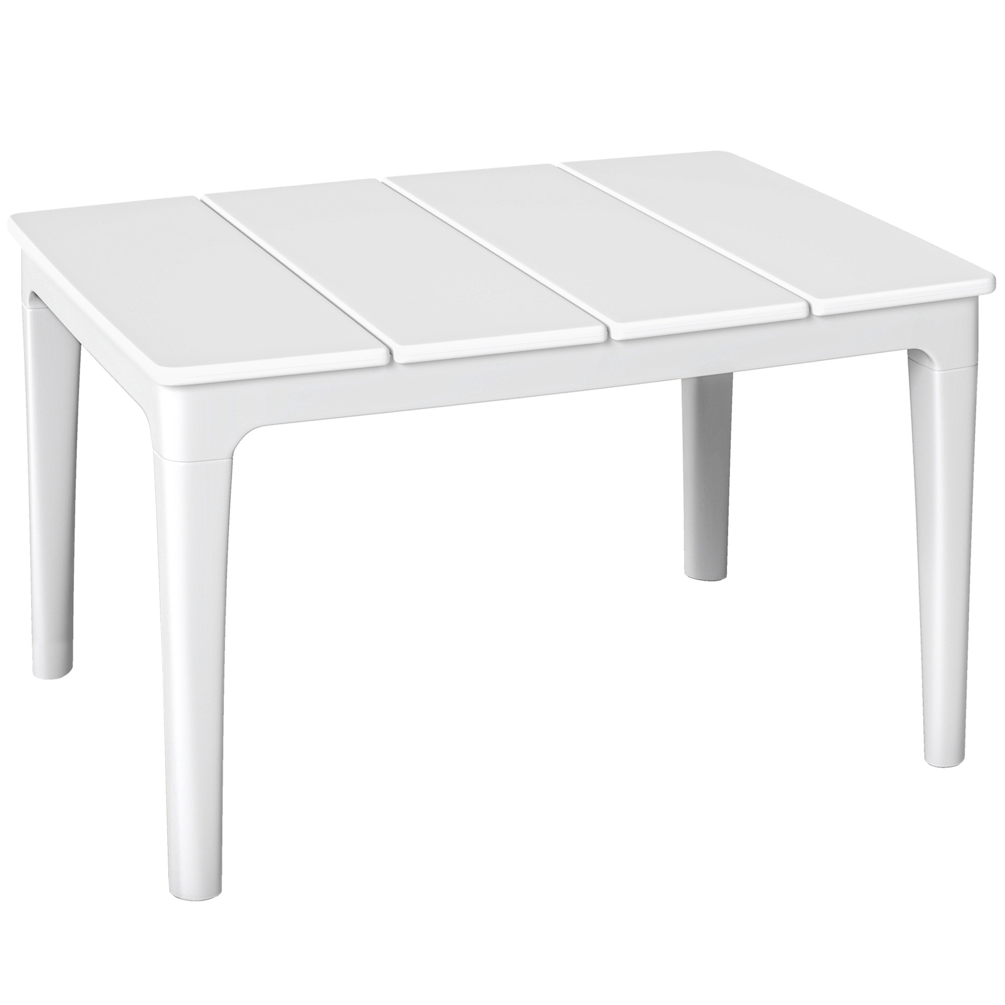 Abilaud 70 x 53 cm, ilmastikukindel, ristkülikukujuline plastmassist aialaud, rõdulaud, kandevõime 35 kg, kreemvalge