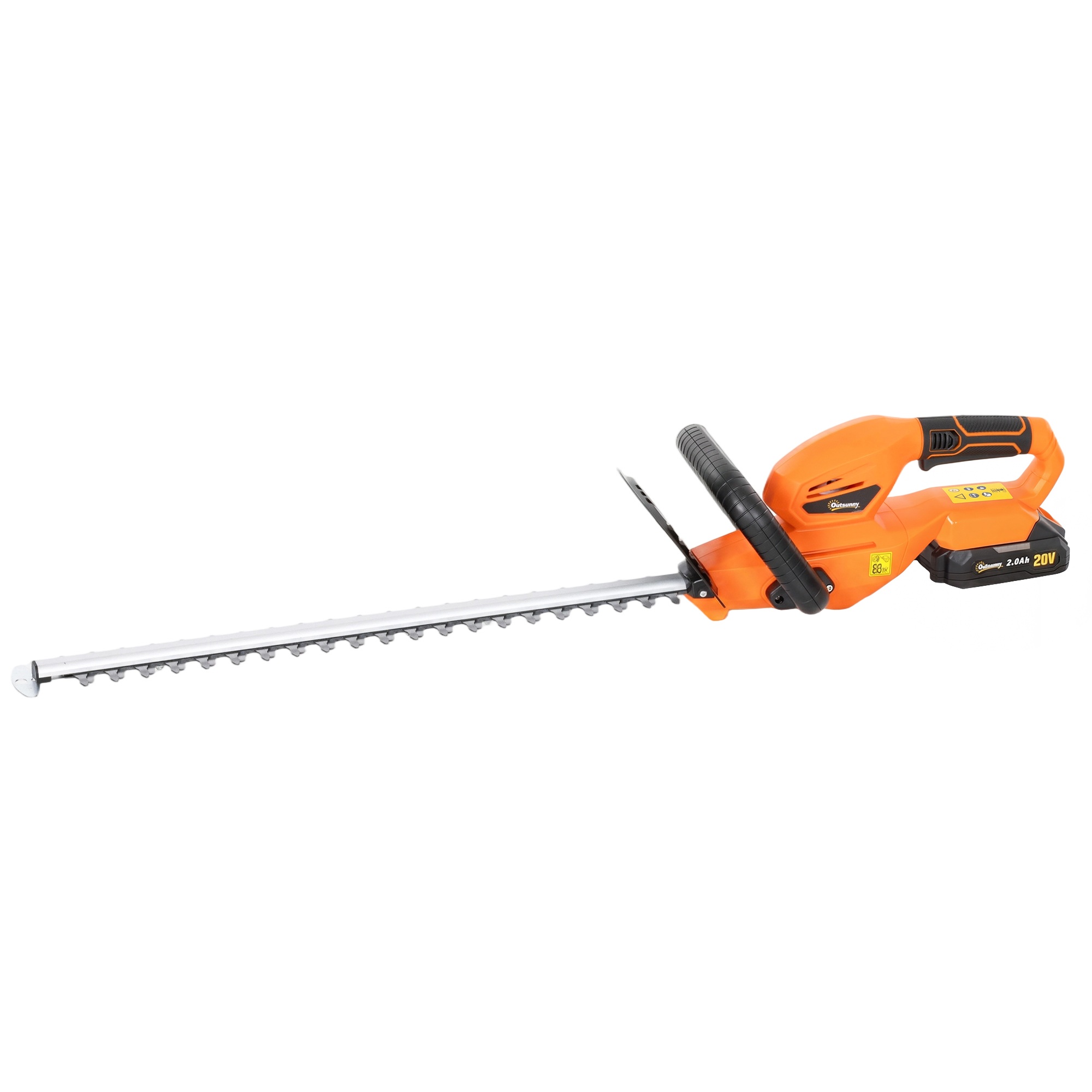 Elektriline hekilõikur, akutoitel, 100 W mootor, juhtmeta, 51 cm lõikepikkus, ABS, oranž