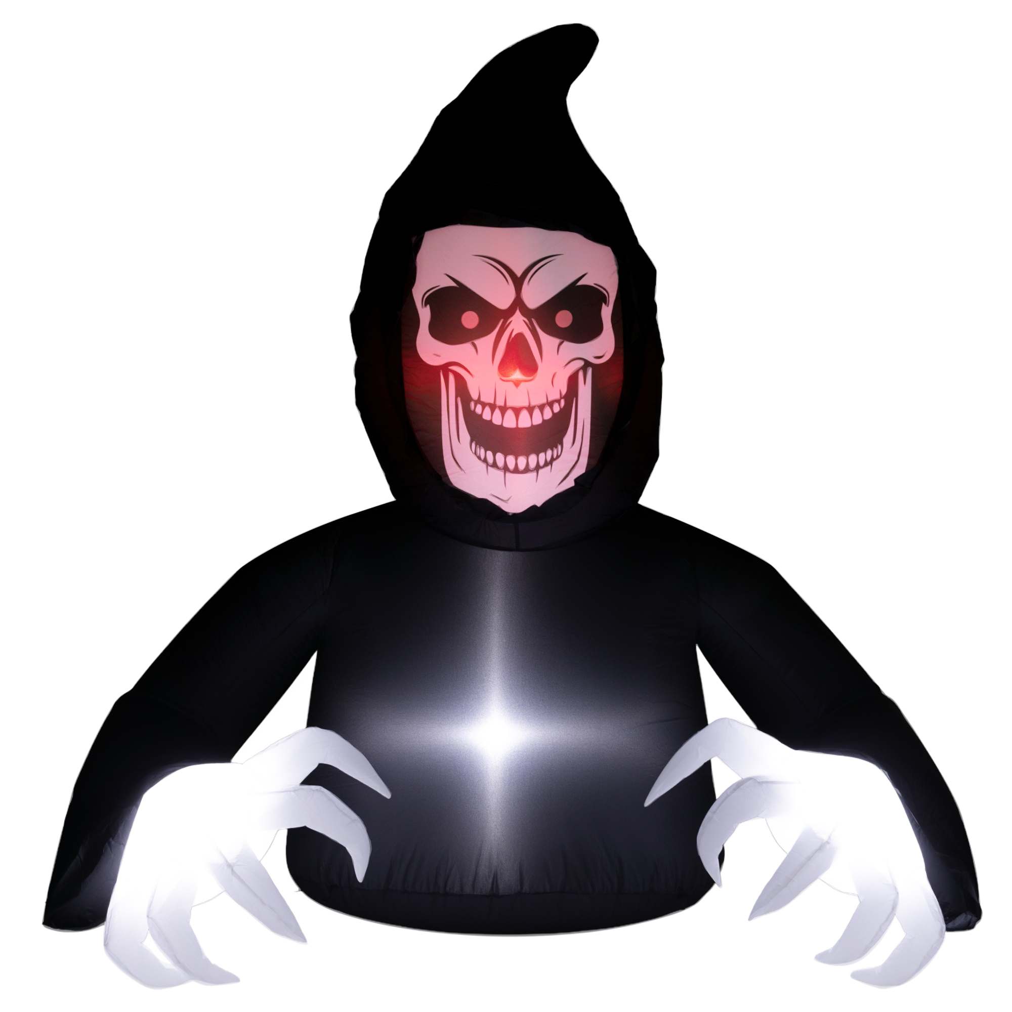 Täispuhutav halloweeni kaunistus, Grim Reaper, LED-tuled, puhur, kaabel