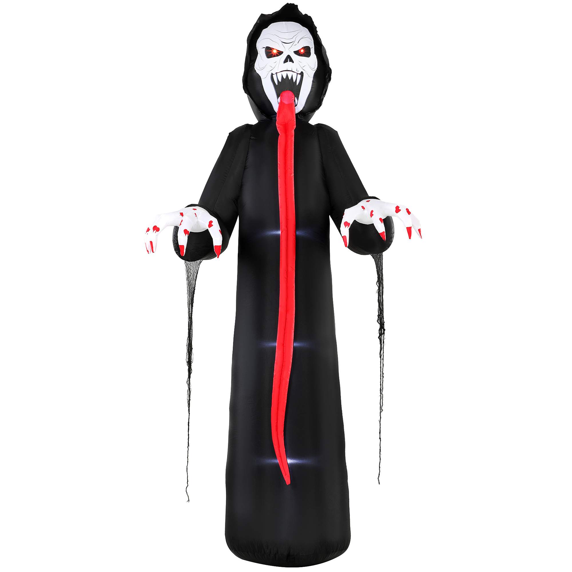 Täispuhutav Halloweeni skelett LED-valgustusega, 310 cm