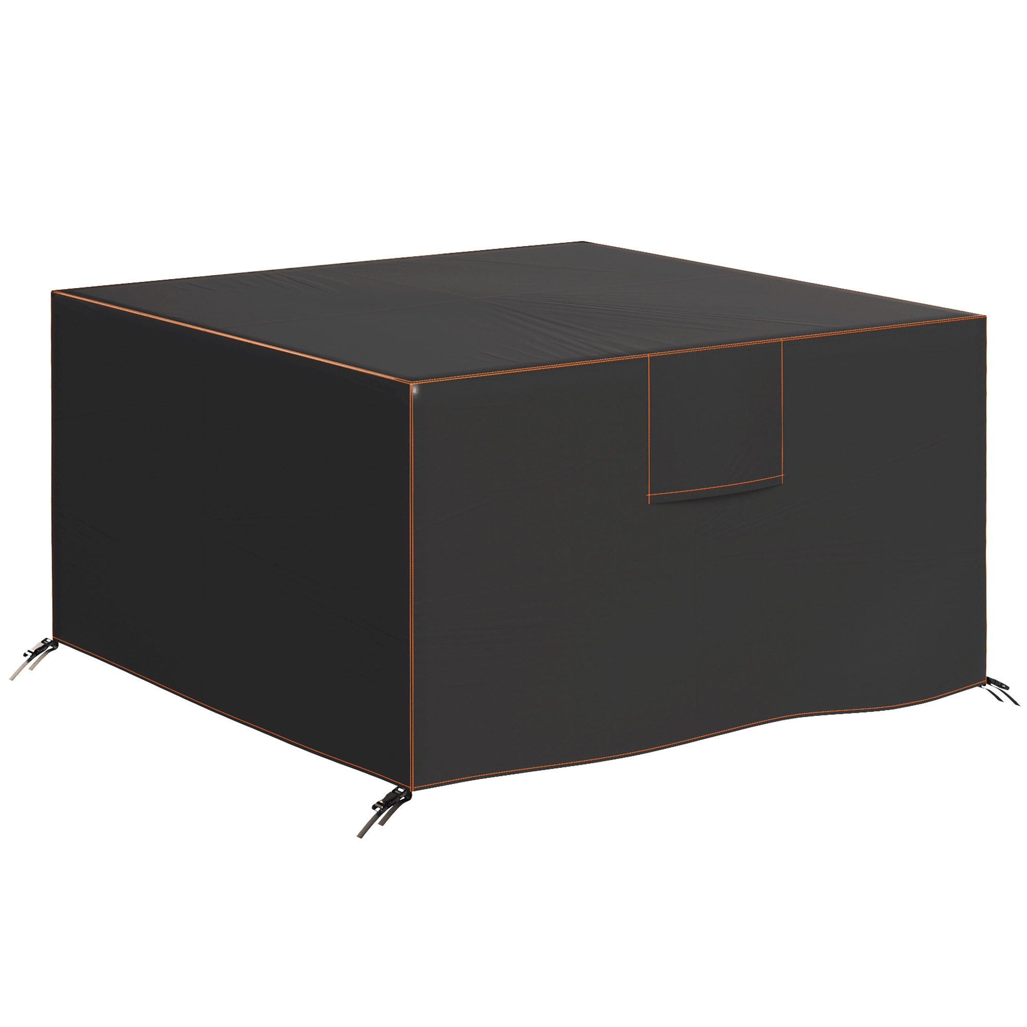 Aiamööbli kaitsekate, talvekindel, veekindel, UV-kaitsega, 420D Oxford kangas, 125x125x74cm, must