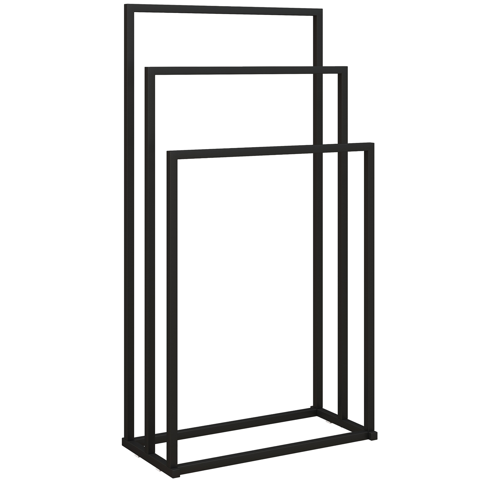 Püsti seisev käterätikuivati 3 vardaga, terasest käterätikuivati redel, 45 x 21,5 x 85 cm