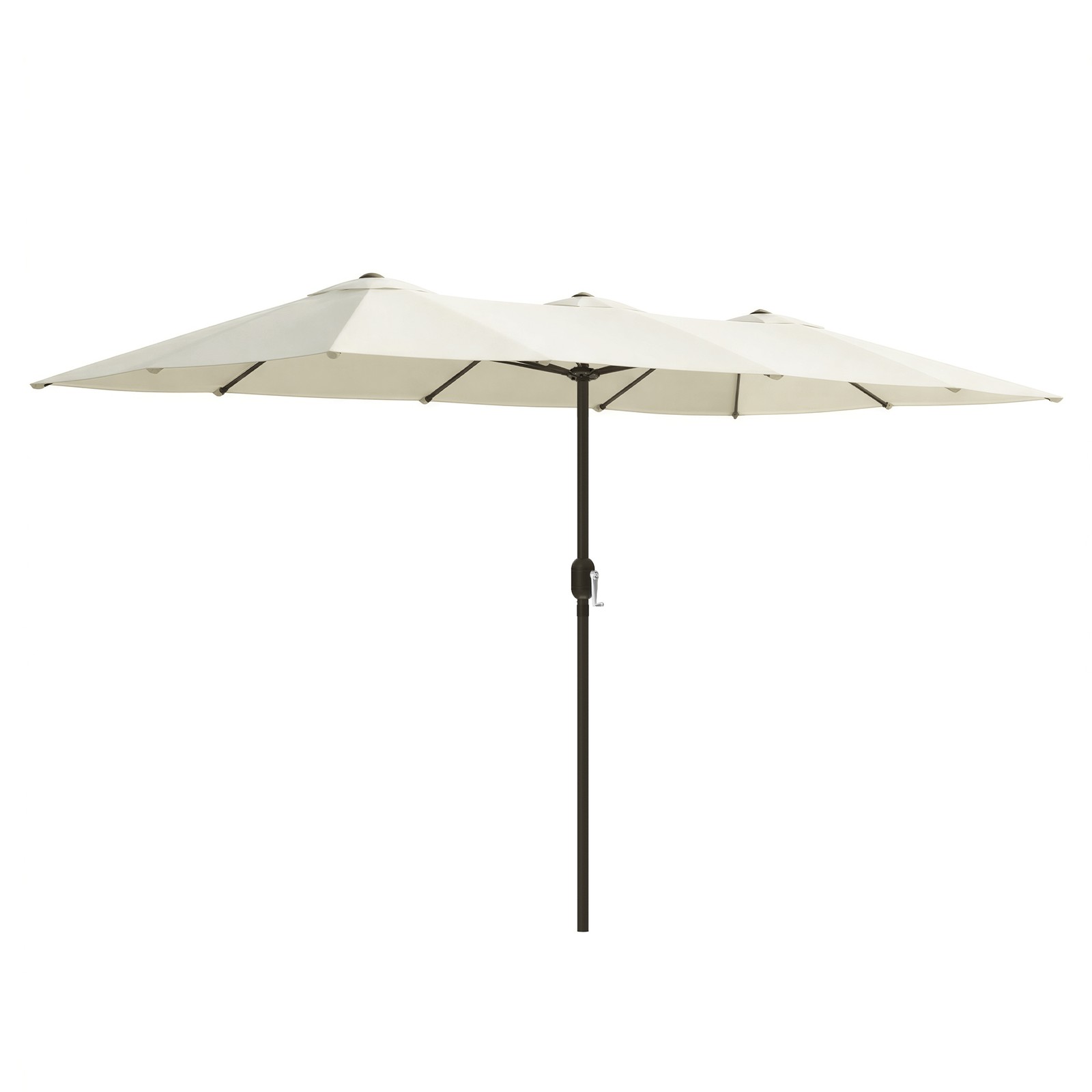 Suur terrassivari 394 x 200 cm, UV-kaitse UPF 50+, aiavari vändaga