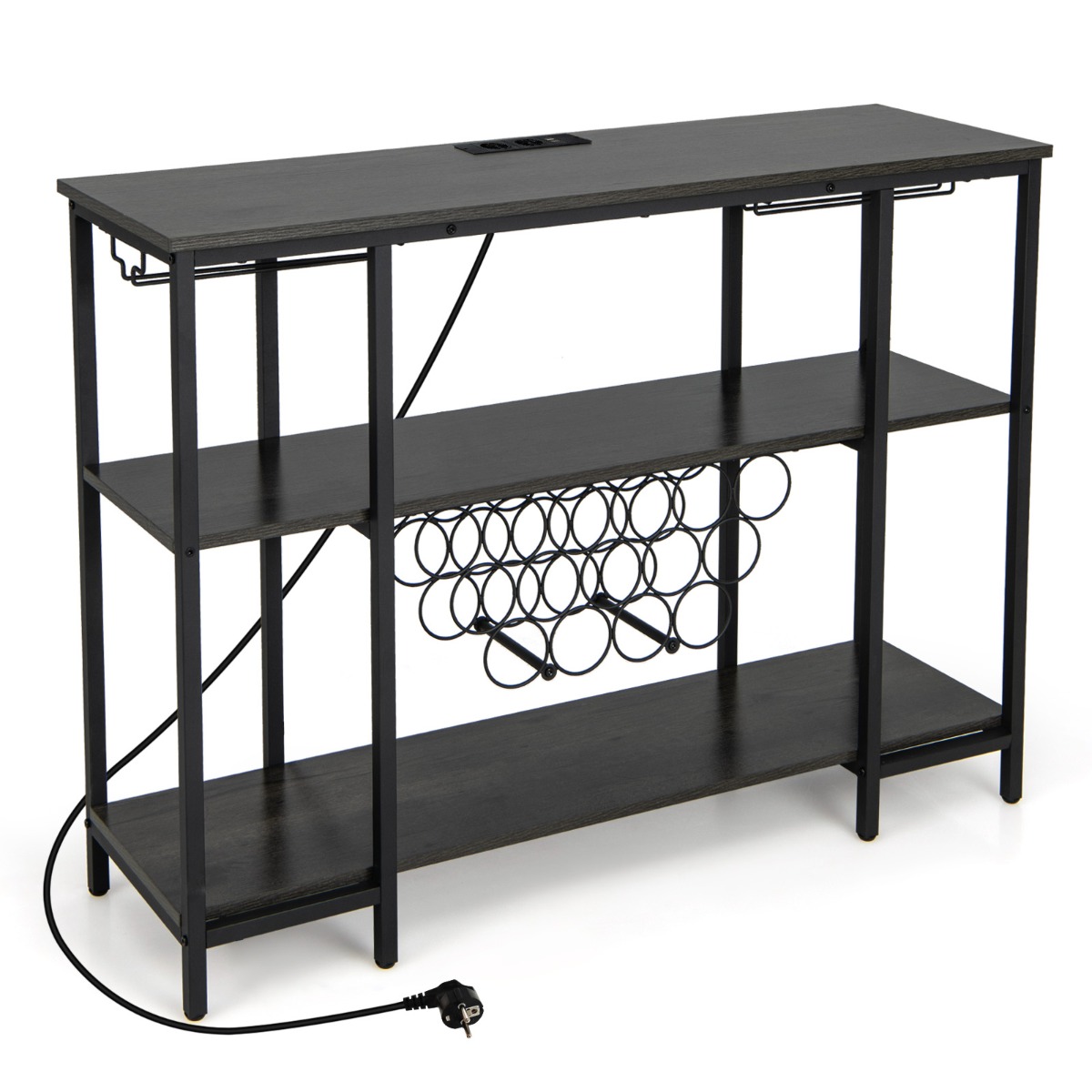 Klaasihoidjaga tööstuslik veiniriiul