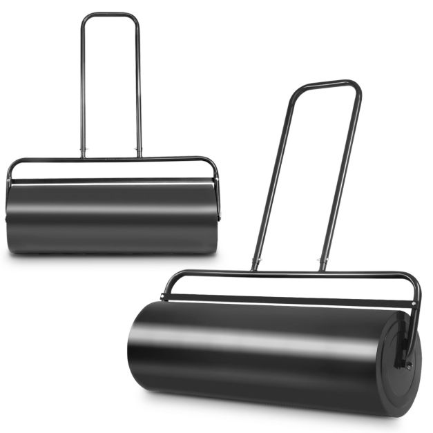 Terasest mururull vee- ja liivarulliga Mururull raske rulliga Käsirull U-kujulise käepidemega Must