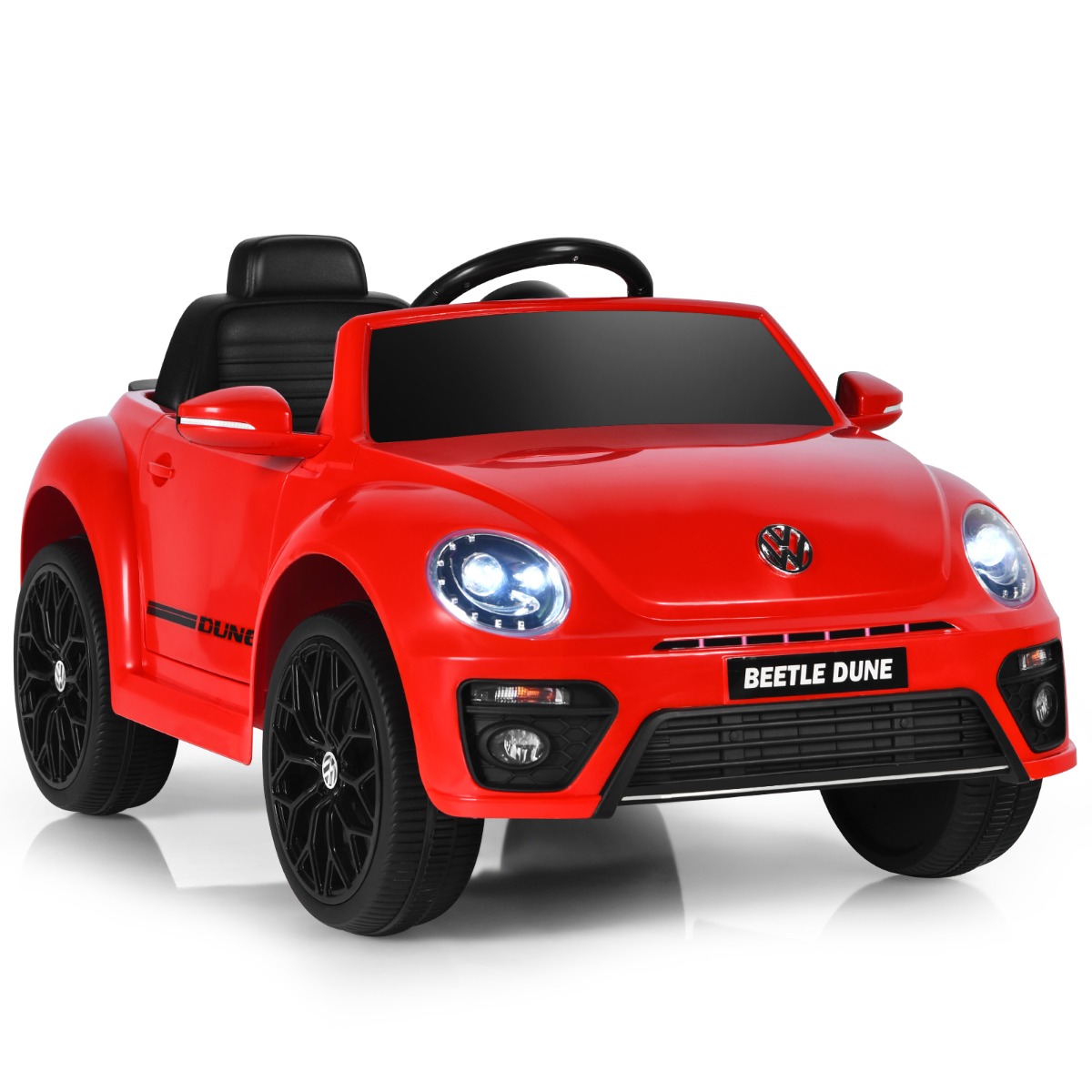 Vw beetle laste elektriauto punane