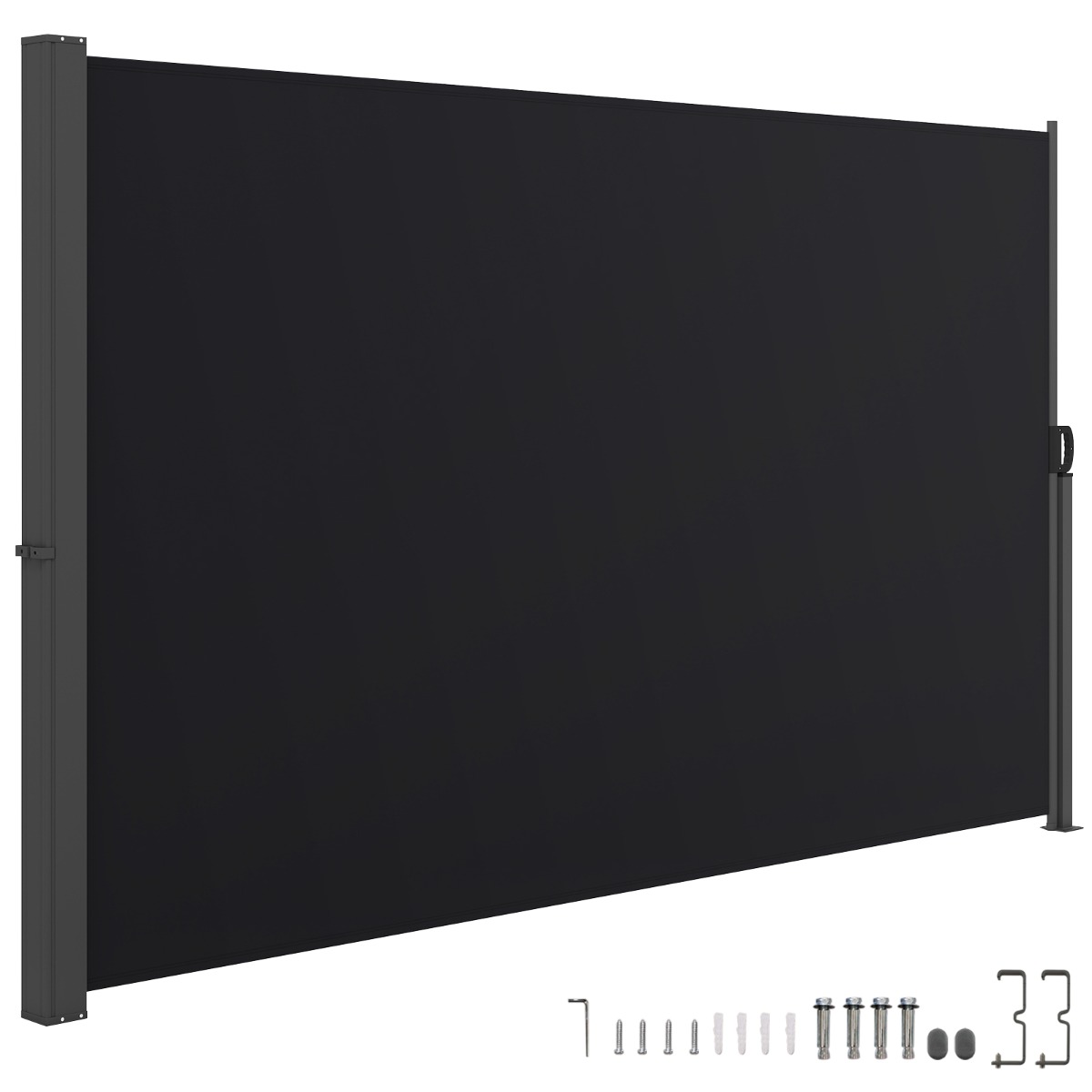 Alumiiniumist külgkäepidemega aiamarkiis privaatsuse tagamiseks 180 x 300 cm