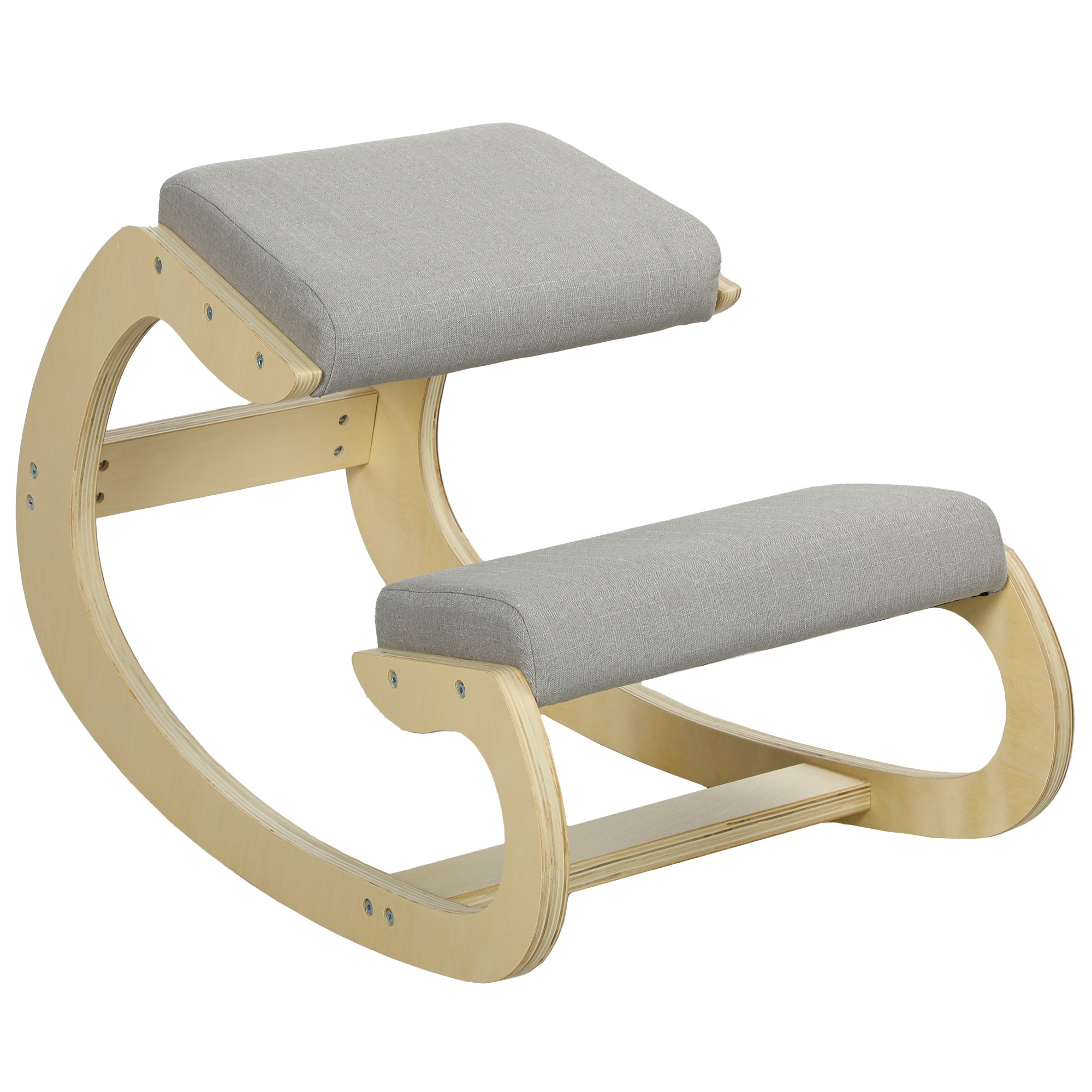 Ergonoomiline kiiktool kodukontorisse, rühi parandamiseks, helehall