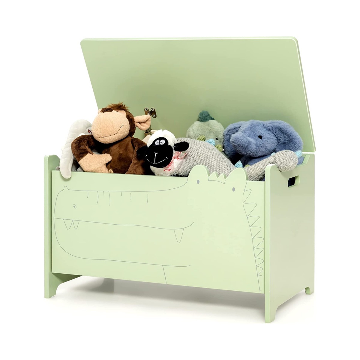 Turvahingega mänguasjakast lastele 60 x 33 x 37,5 cm roheline