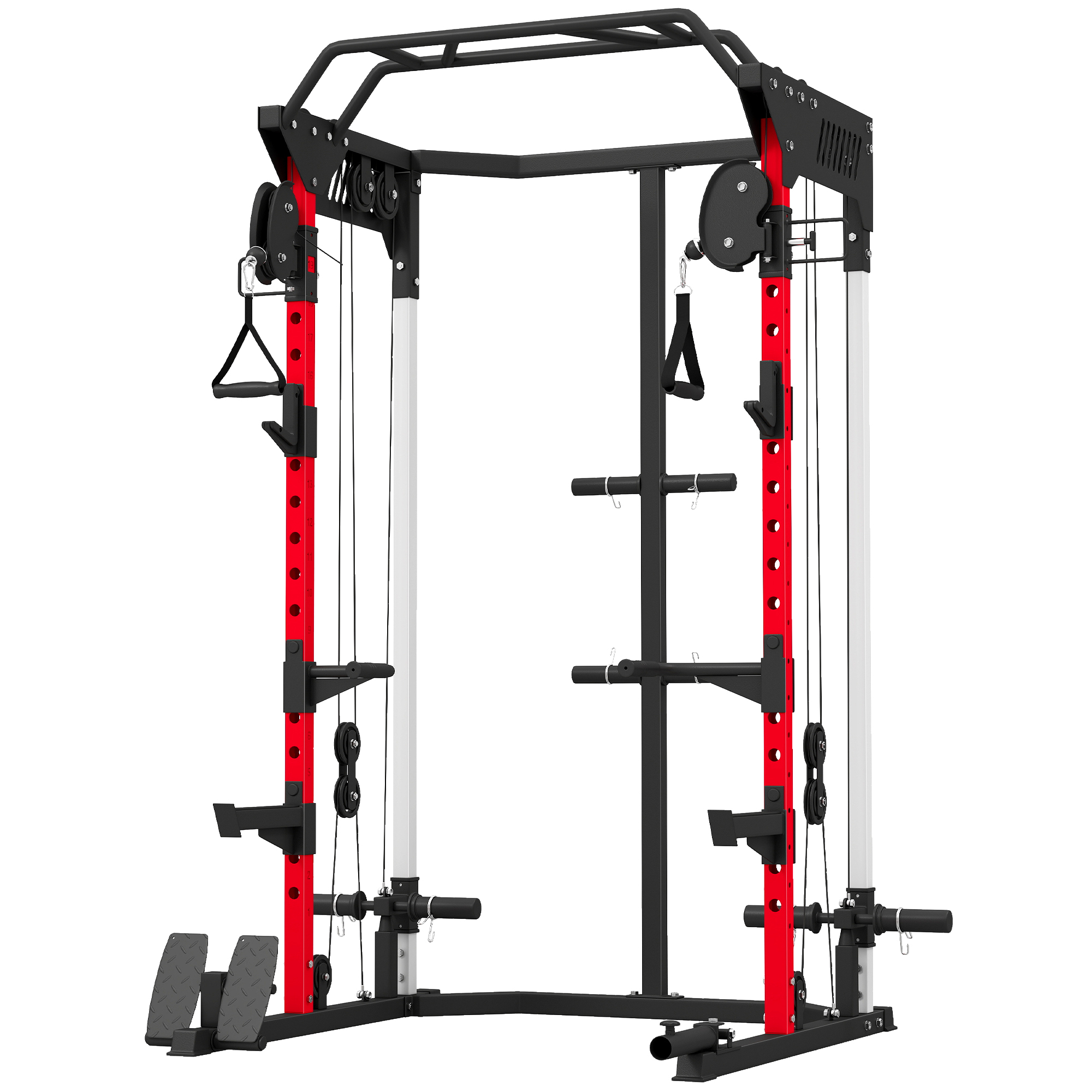 Power Cage Smith masin, Power Rack reguleeritava kaabli-rihmaratta süsteemiga, multifunktsionaalne kuni 300 kg