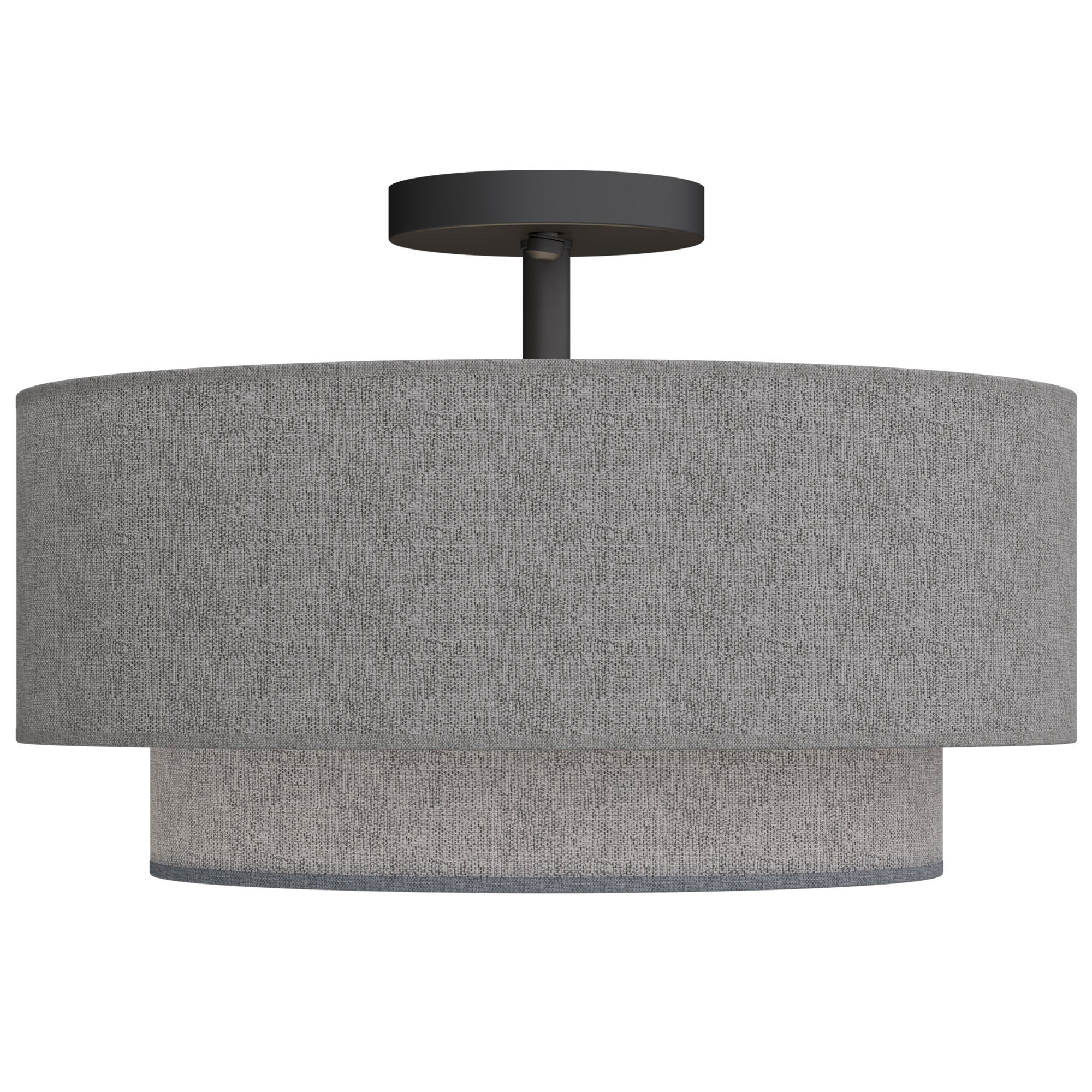 Laelamp, ripplamp kahekordse varjega, linase välimusega, taupe