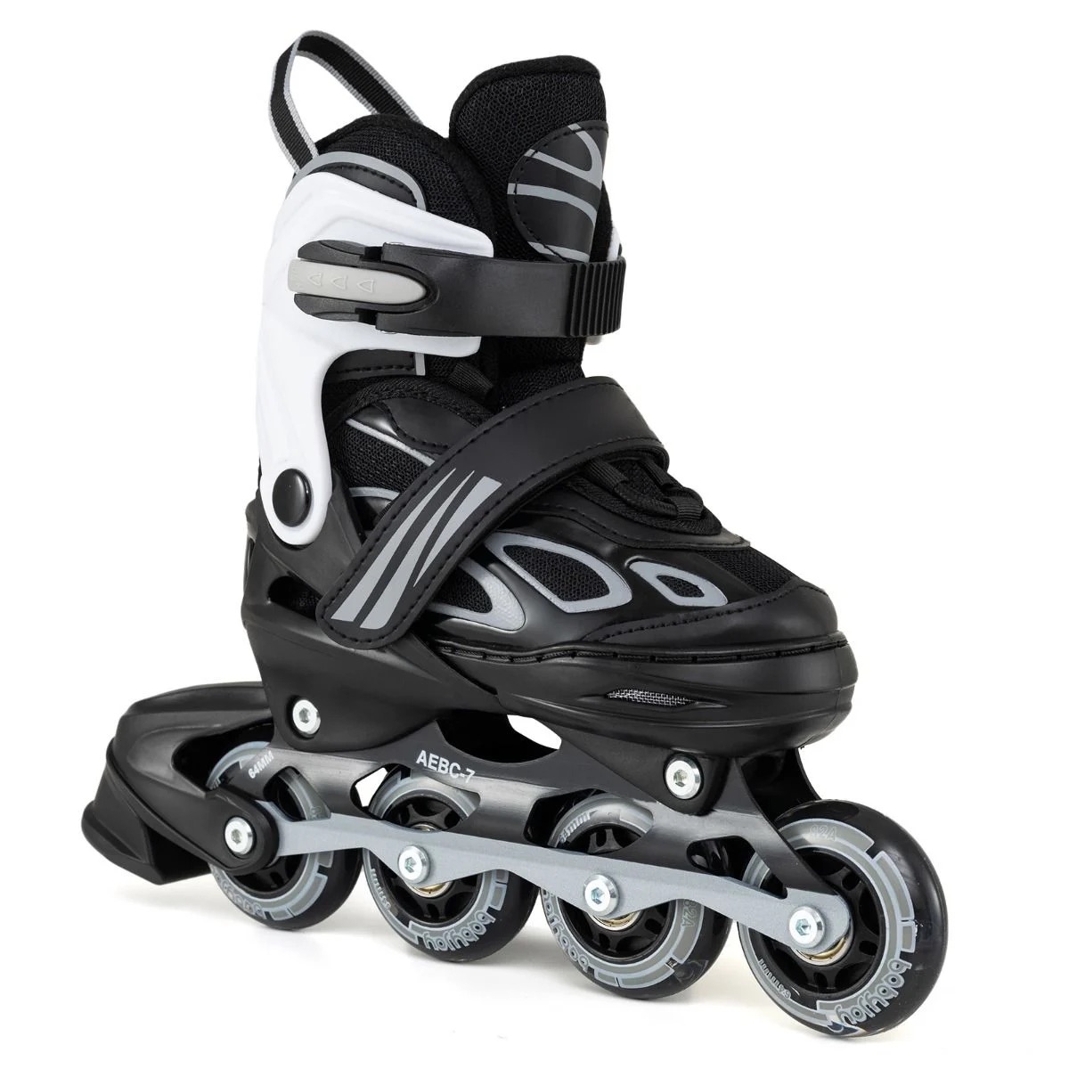 Laste rulluisud, 4 reguleeritavat suurust, valgustatud ratastega rulluisud, suurus S (EU 27-31)