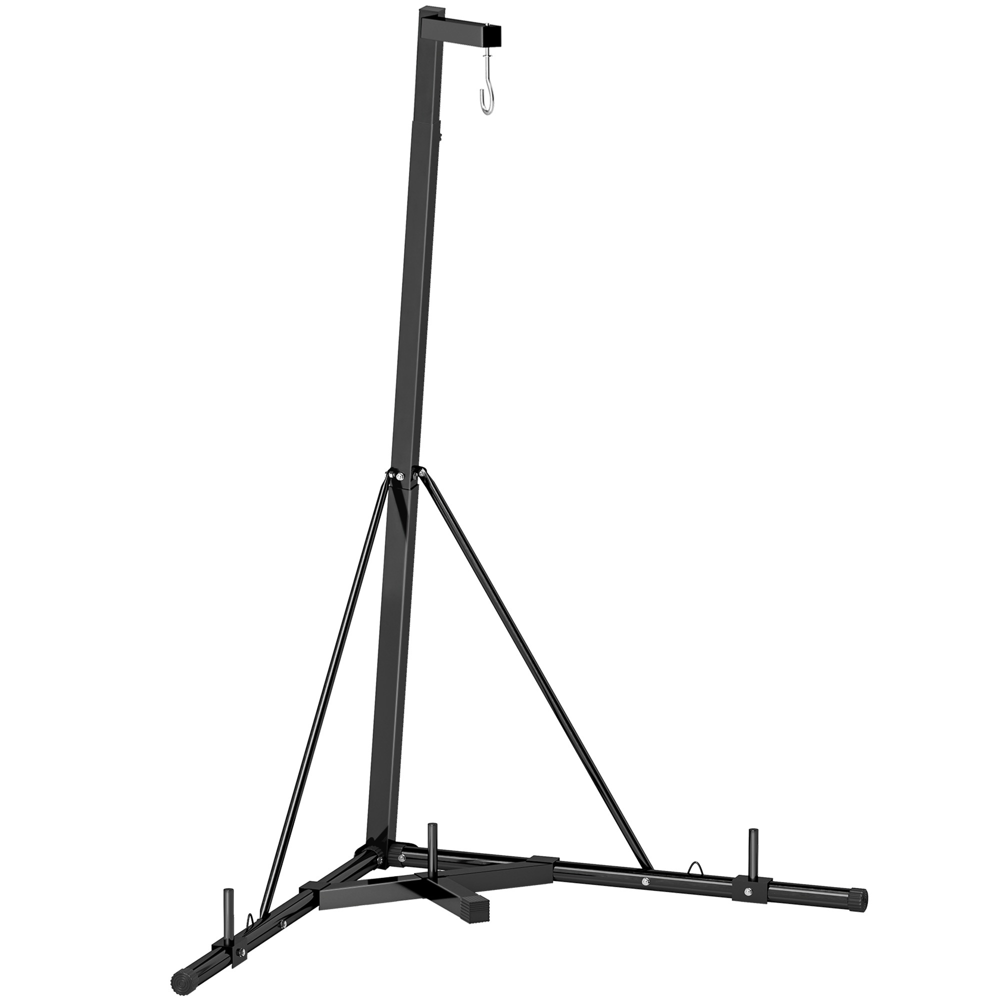 Poksikoti alus, poksikoti kronstein, kõrguse reguleerimise võimalus, eraldiseisev, kokkupandav, terasest, 170 x 90 x 225 cm, must
