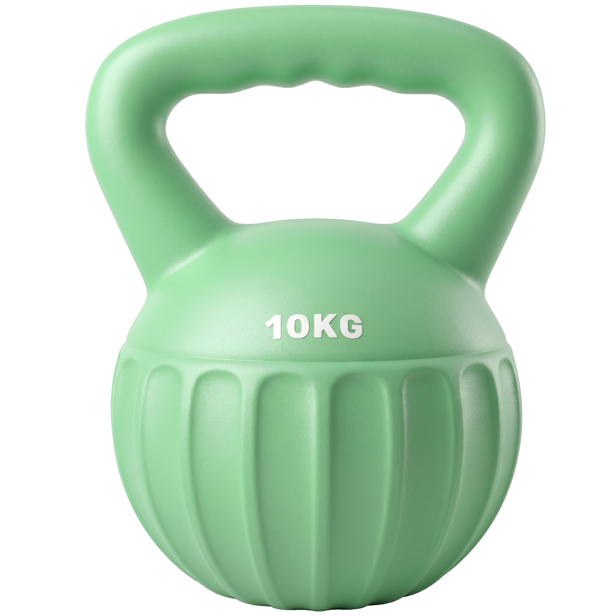 Kettlebell, 6 kg liivaga täidetud raskuskang, algajatele, koduseks jõutreeninguks, 21 x 21 x 27 cm, roheline