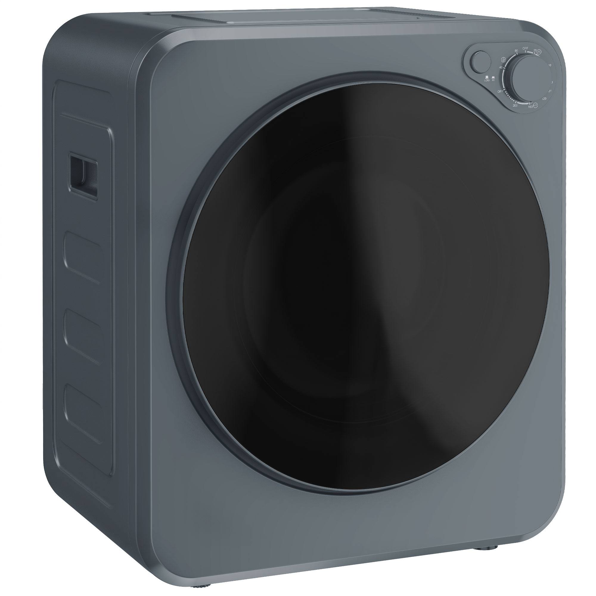 Minikuivati, mahutavus 4 kg, 5 programmi kuni 60 °C, 800W/400W, ventilatsiooniga kuivati roostevabast terasest trumliga, hall
