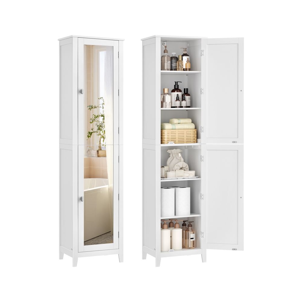 Vannitoakapp täispikkuses peegliga, valge