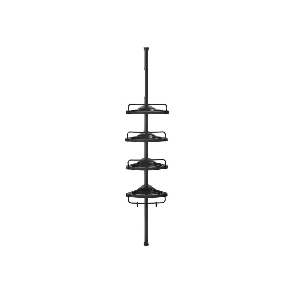 Dushiriiul 4 riiuliga, reguleeritava kõrgusega 85 - 305 cm must