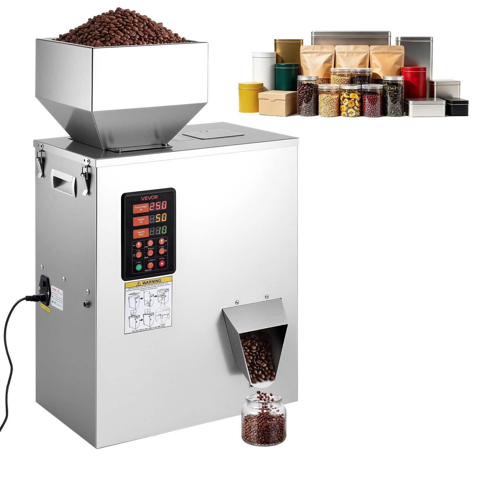 Pulbri täitmise masin, 10-500 g automaatne osakeste dosaator
