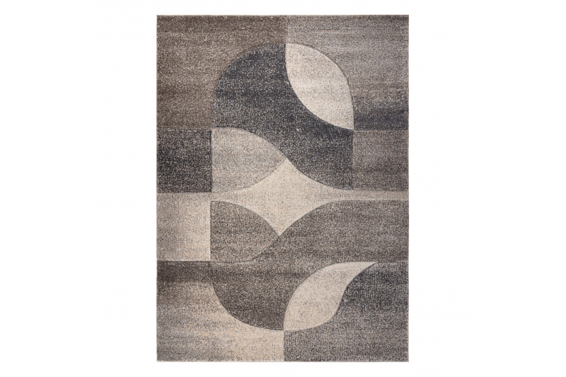 Mustrijoon geomeetrilise mustriga vaip – pruun ja oranž