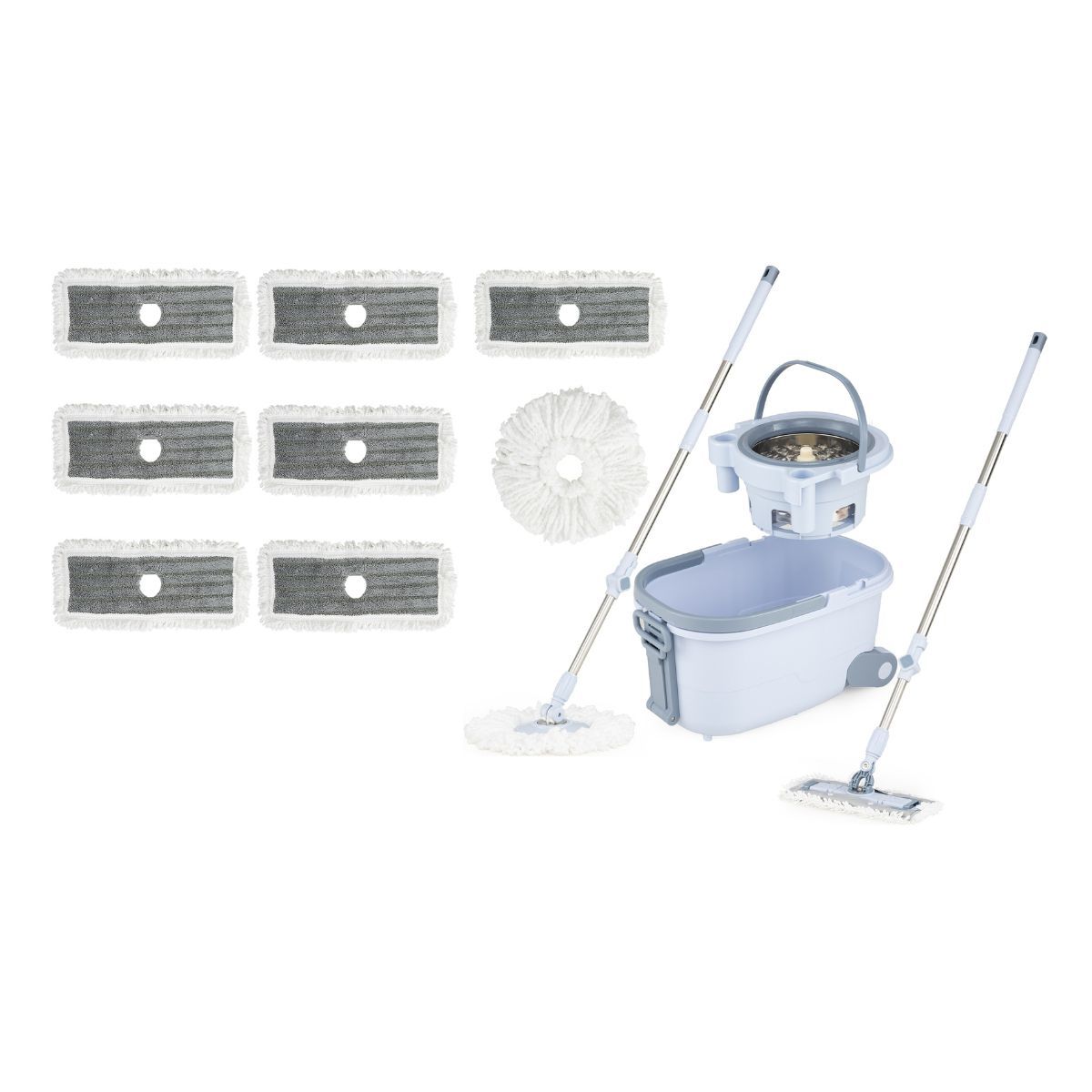 Mopikomplekt 7 ristkülikukujulise ja 1 ümmarguse kattega