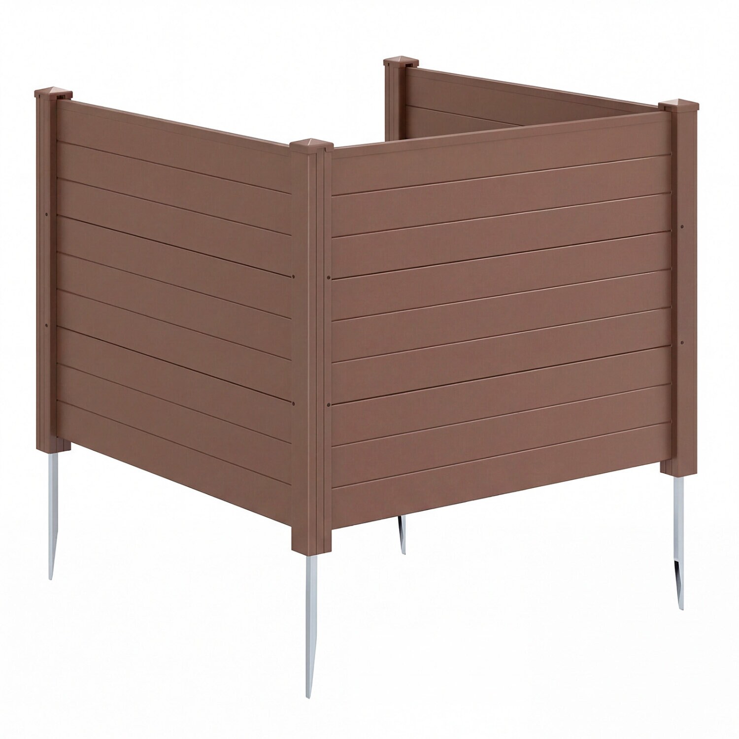 48 x 96,5 cm kliimaseadme aed, 3 paneeli, metallist maavaiadega terrassile ja tagaaeda - pruun