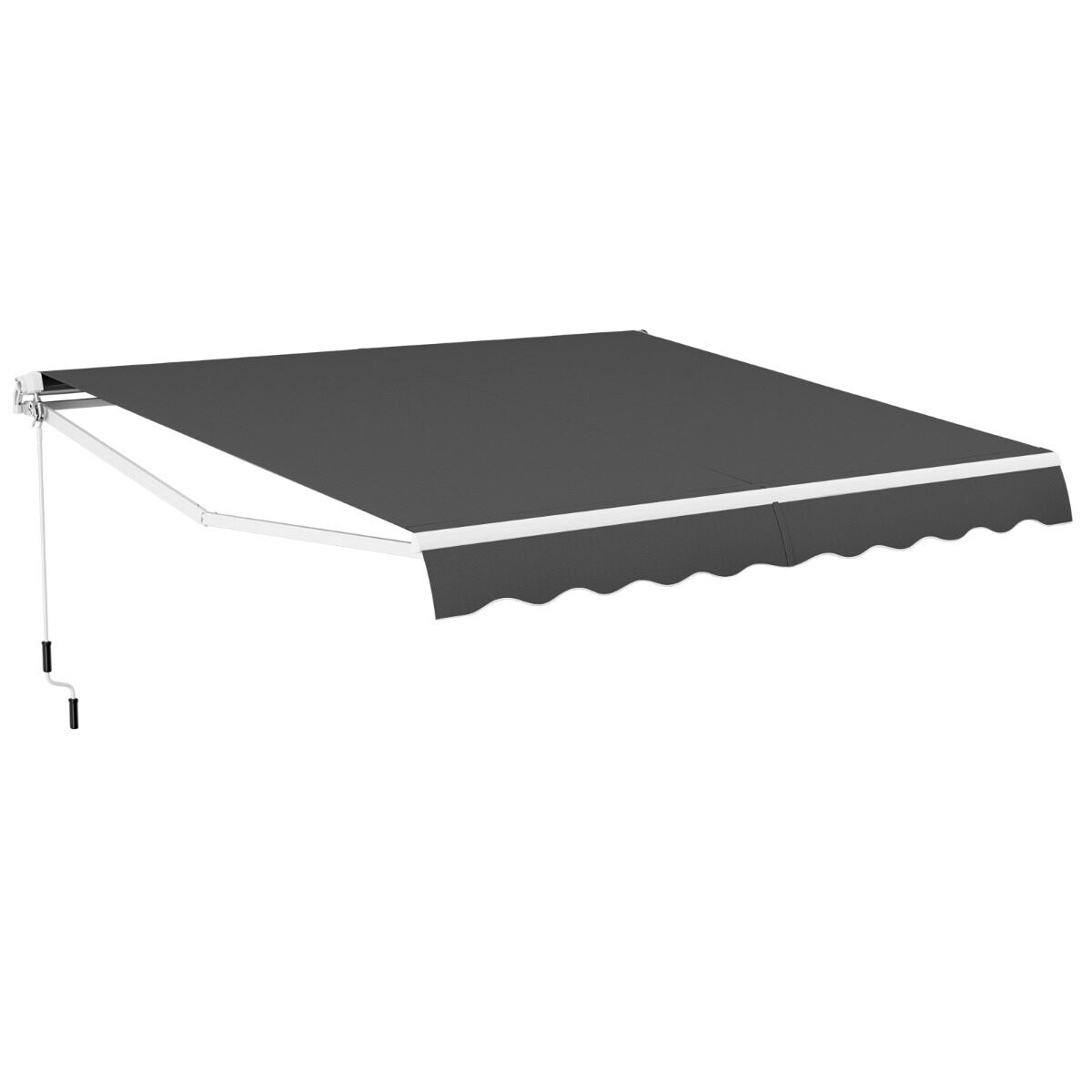Vändaga rõdu varikatus, päikesekaitse, liigendvarikatus, 400 x 250 cm, hall