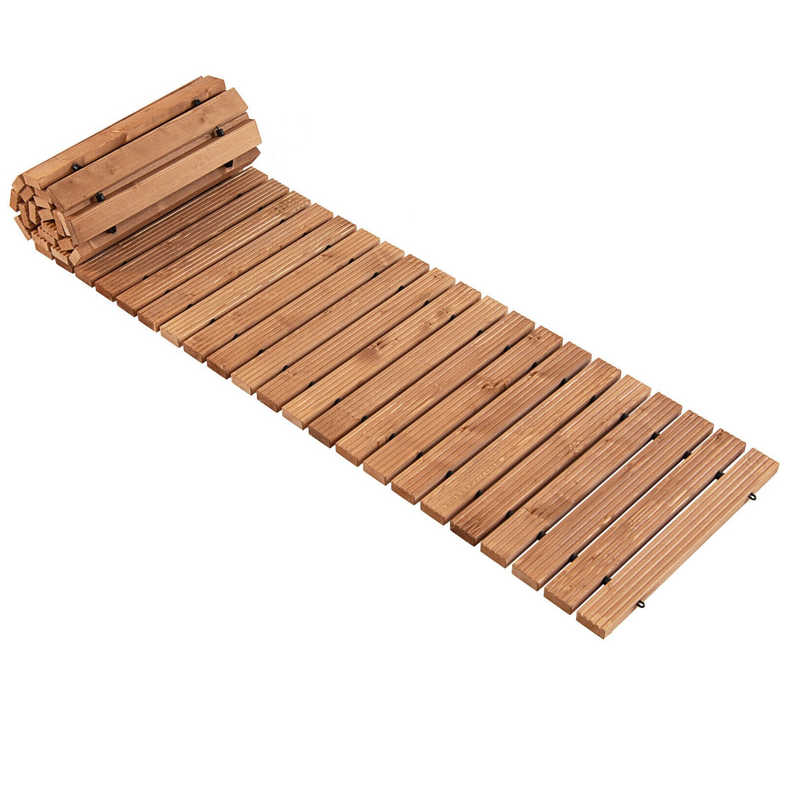 244 cm pikkune lahtikäiv ilmastikukindel terrassi lehtpuidust rada – 43,2 cm