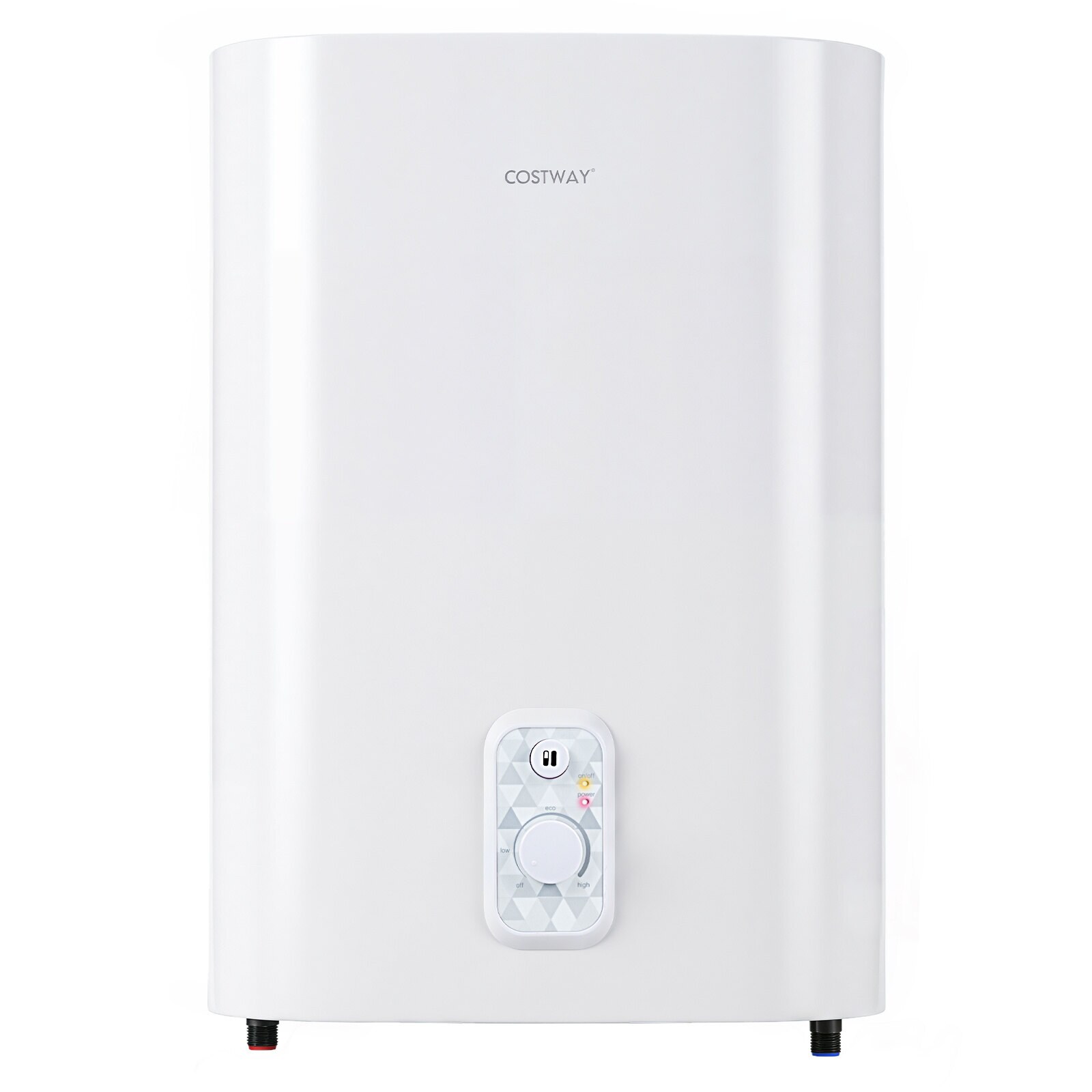 25L elektriboiler 1300W/2000W kahe paagiga, temperatuur 30-75 ℃, kuivküttekeha, vertikaalne/horisontaalne paigaldus, valge