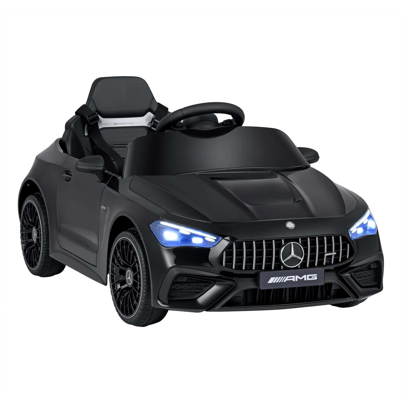 Laste elektriauto 12V Mercedes-AMG lasteauto LED-tulede ja 2.4G puldiga must
