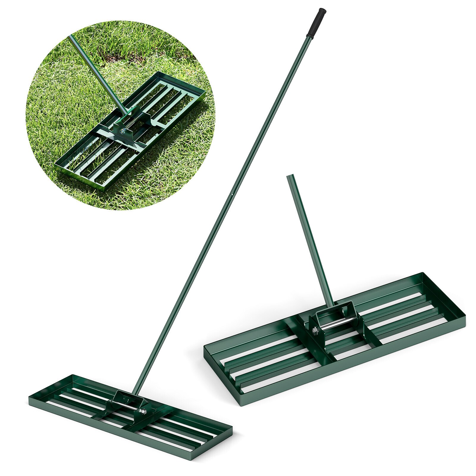 76,2 cm x 25,4 cm muru tasandusreha ergonoomilise käepidemega - roheline