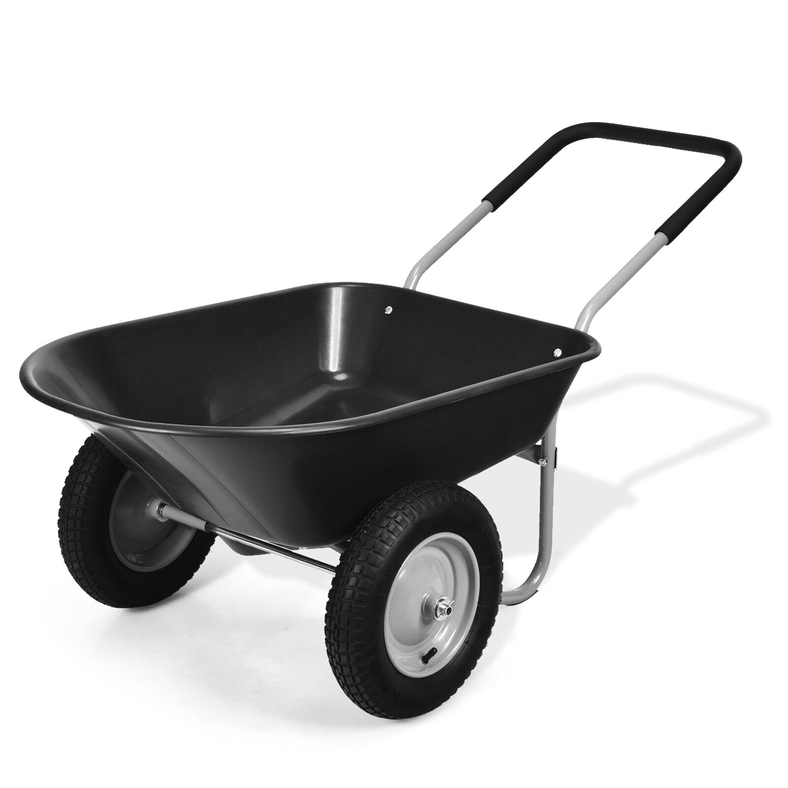 2 rehviga käsikäru aiakäru, vastupidav, must
