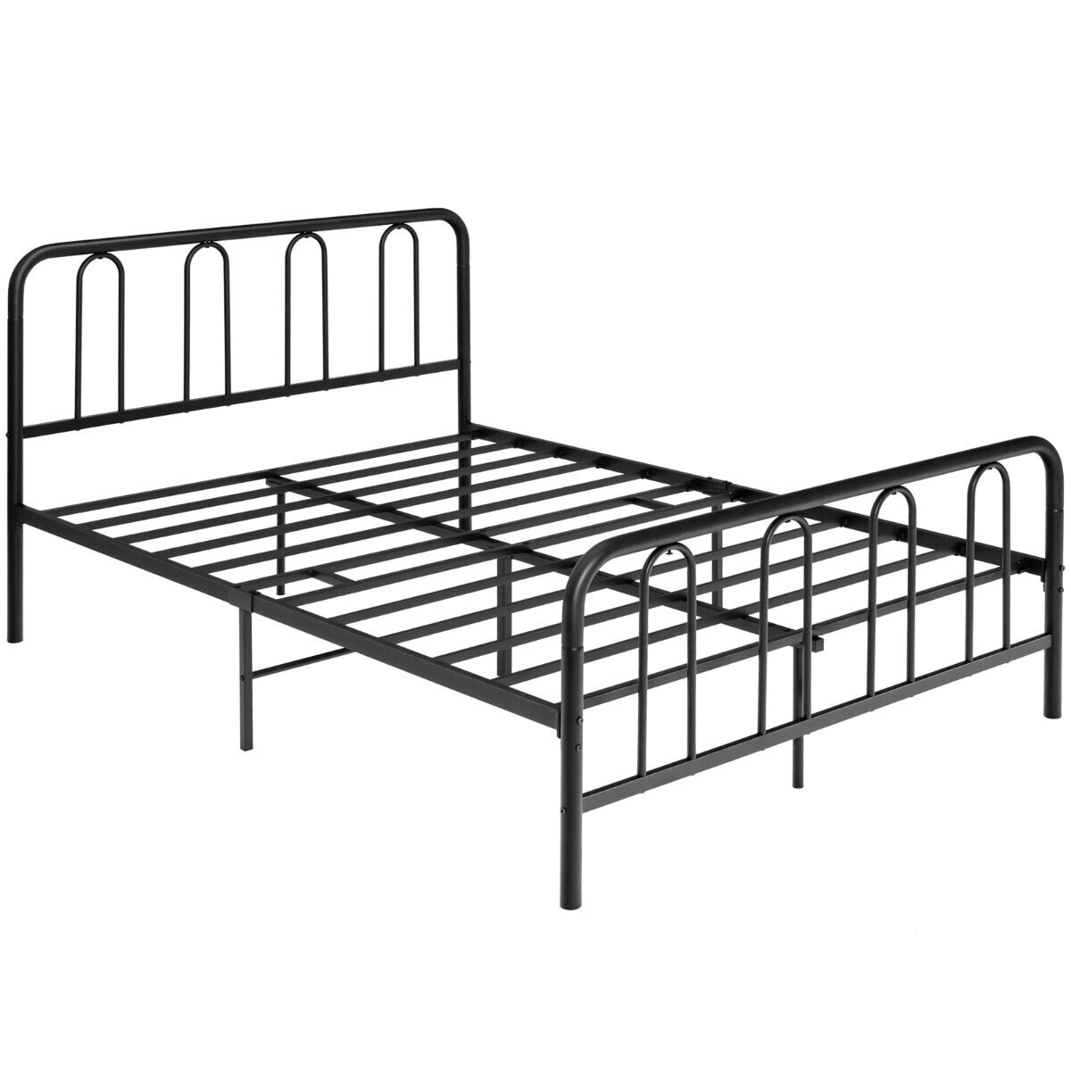 Metallist voodiraam 190 x 140 cm madratsiga kaheinimesevoodile liistudest raami ja panipaigaga