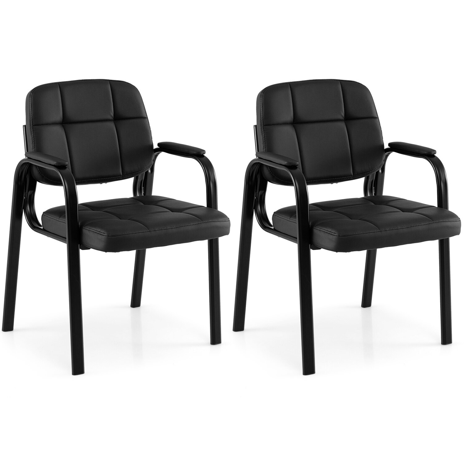 Nahksed kontoritoolid, ooteruumi külalistetoolide komplekt (2 tk)