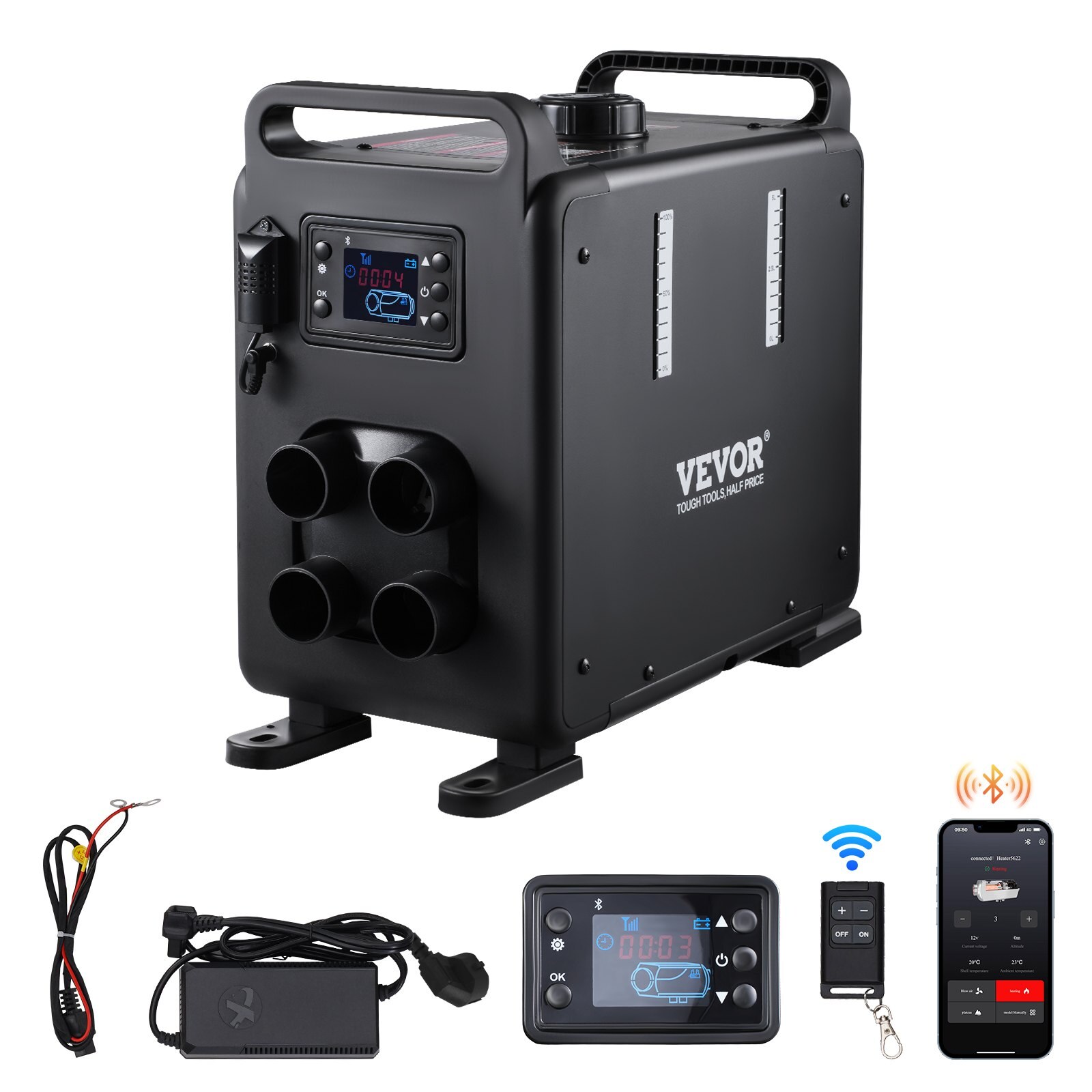 5-8 kW diiselkütteseade, 12 V/24 V universaalne diiselkütteseade