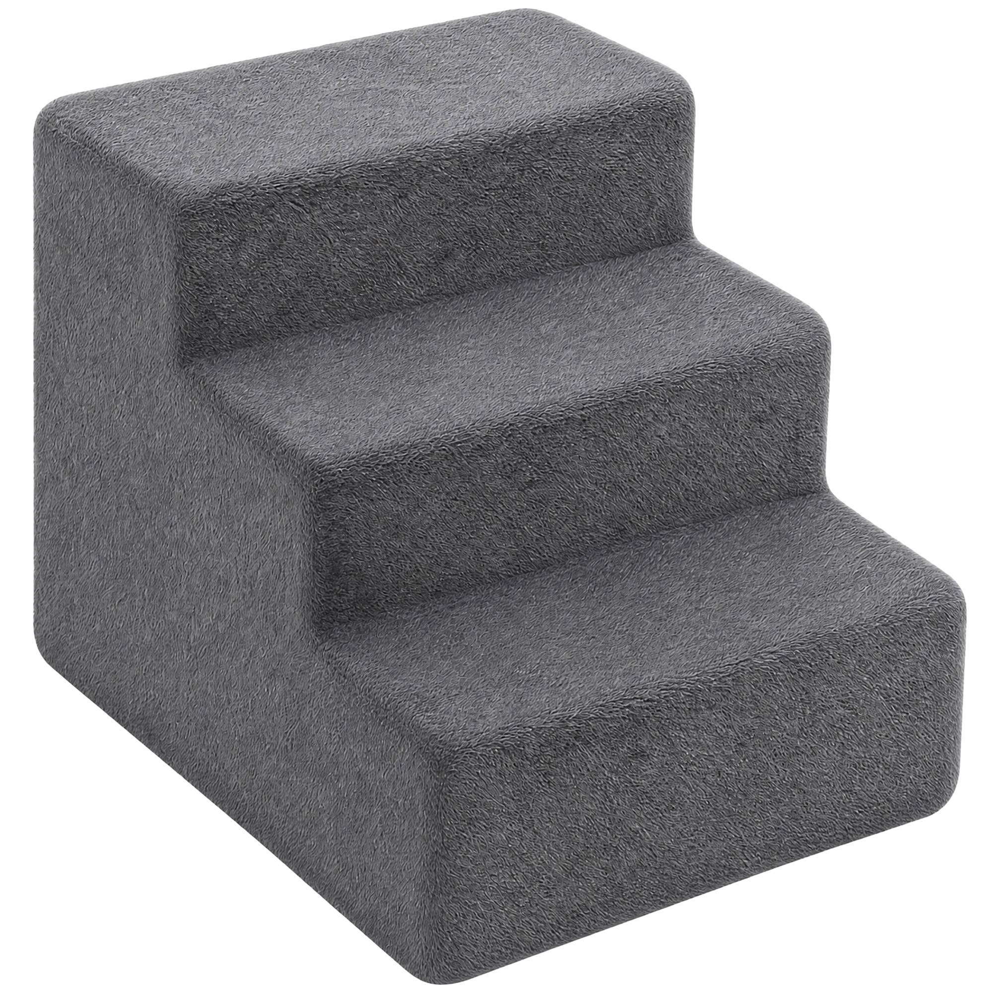 3-astmeline koeratrepp väikestele koertele, eemaldatav kate, 35 cm, tumehall