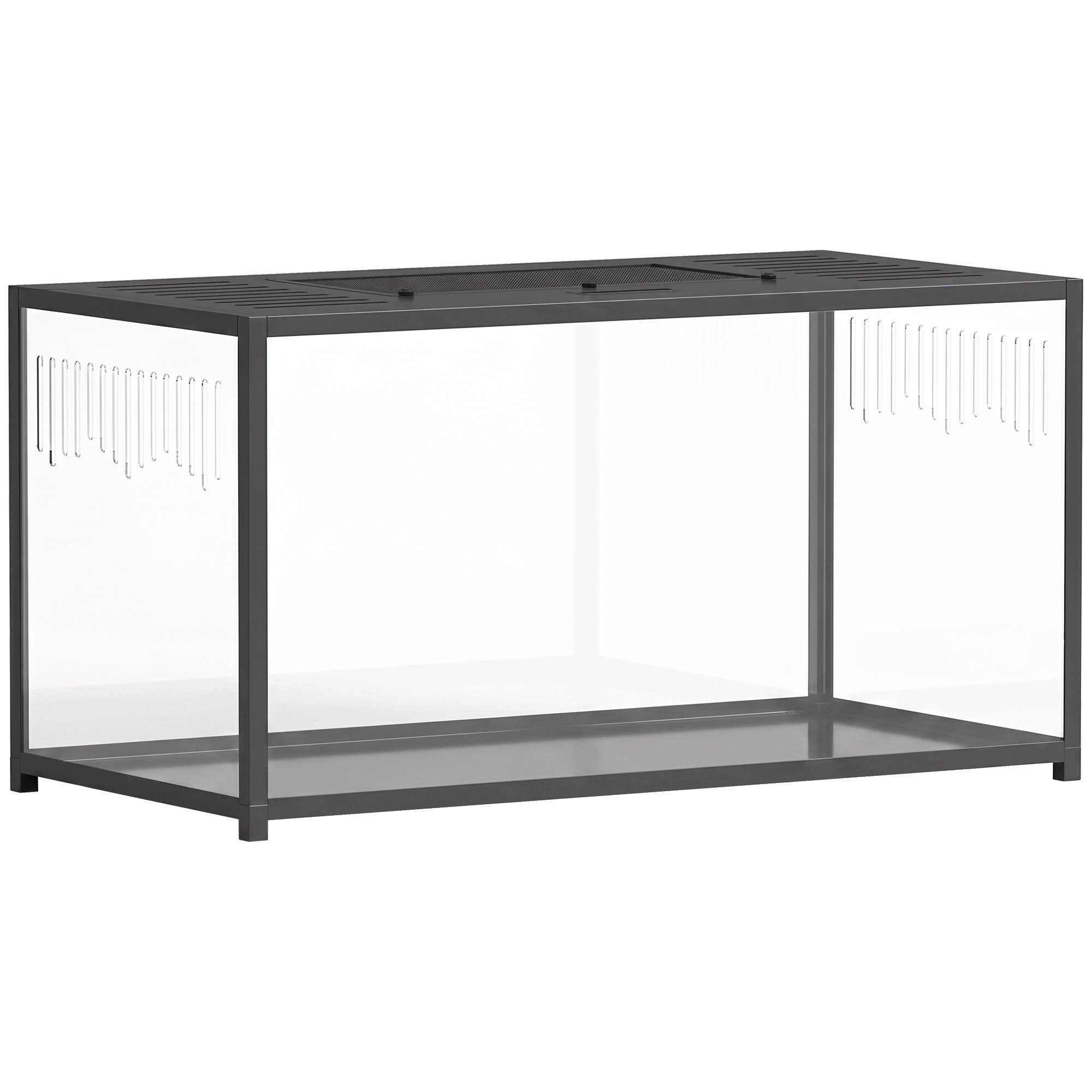 Suur hamstripuur 100 x 50 x 52,5 cm, alumiiniumist ja akrüülist närilistepuur hingedega kaane, sügava põhjaaluse ja topeltustega